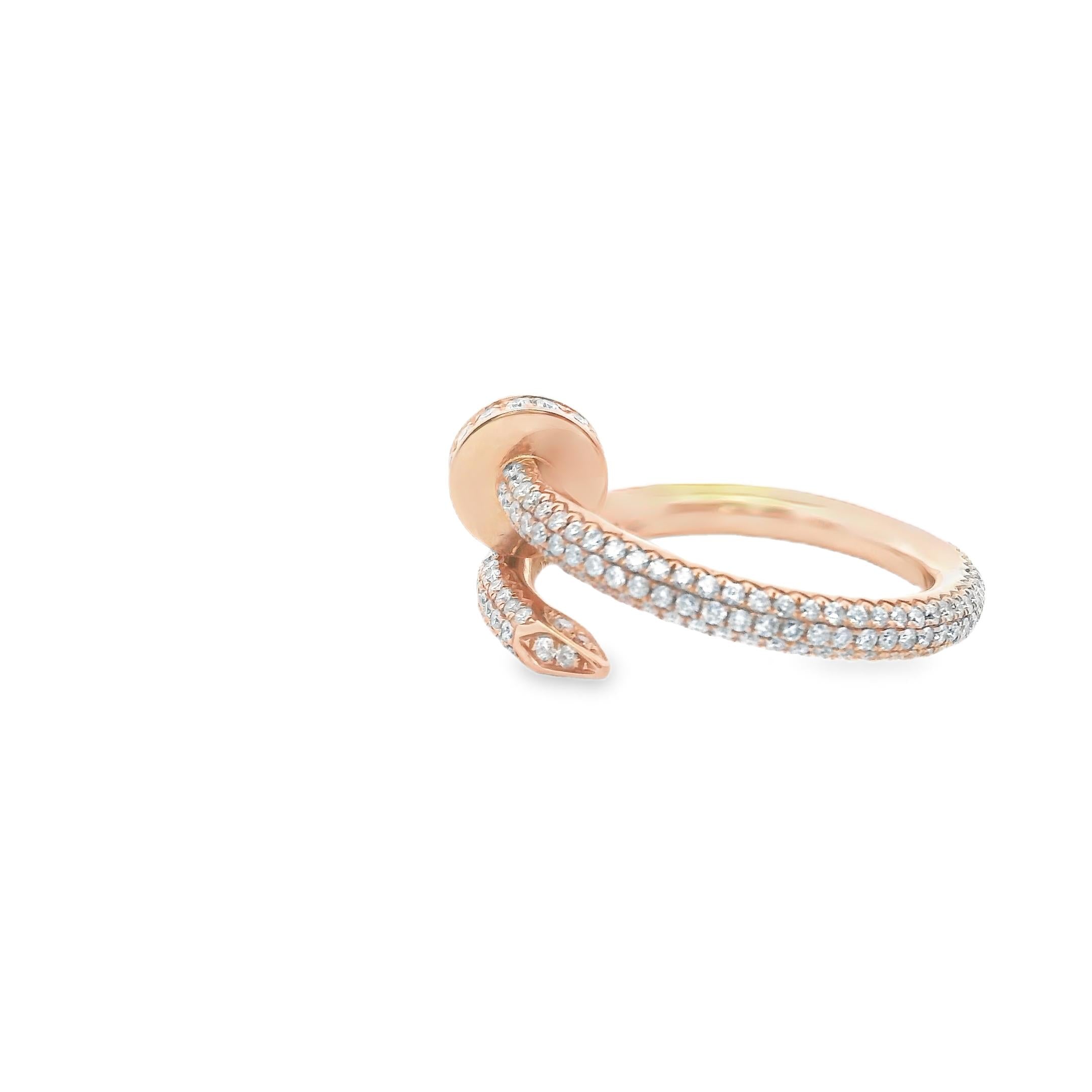 Cartier Juste un Clou Ring in 18K Rose Gold with Diamonds