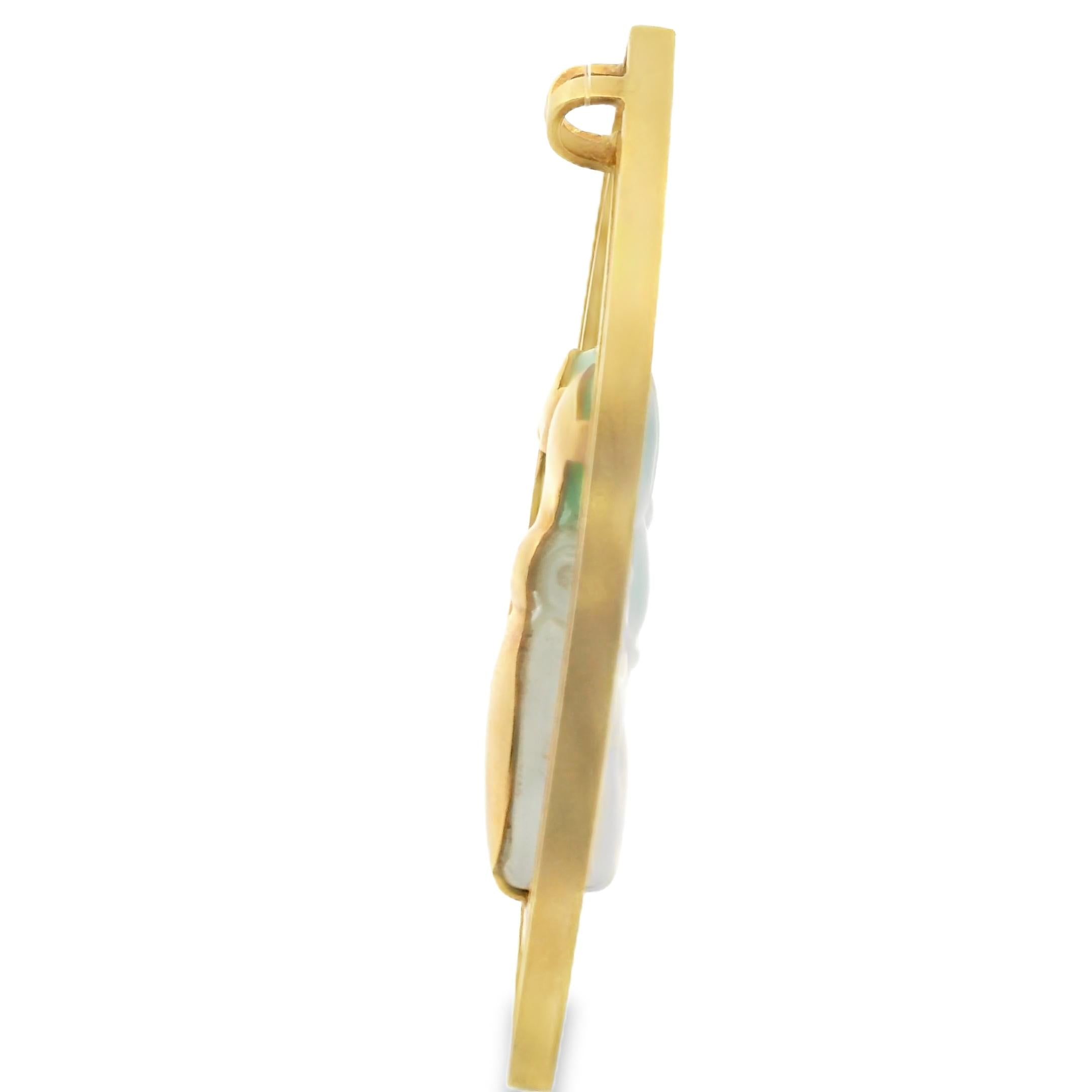 An Gold and jadeite pendant by Grima 1970's