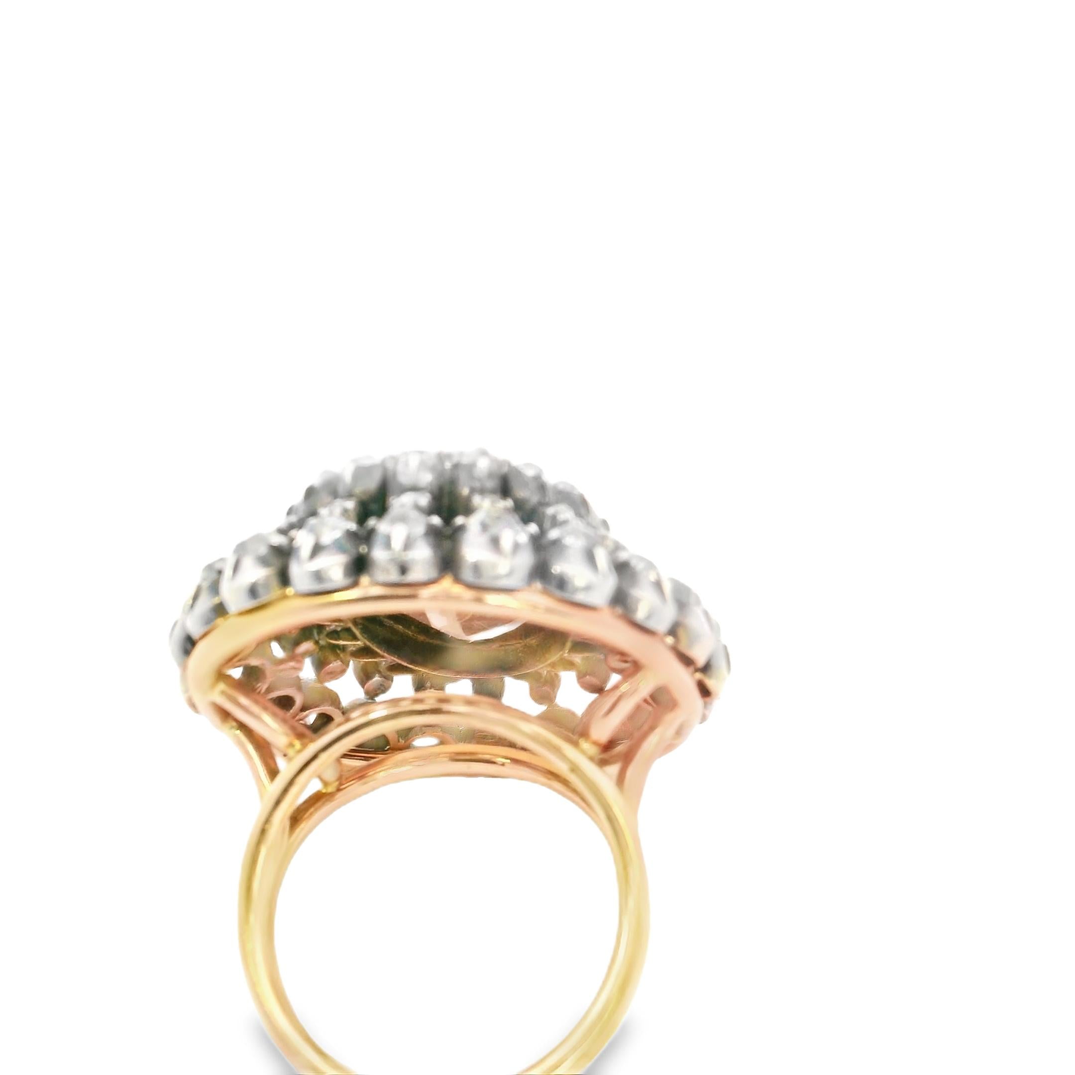 Imperial Topaz and Diamond Ring – Gold & Silver