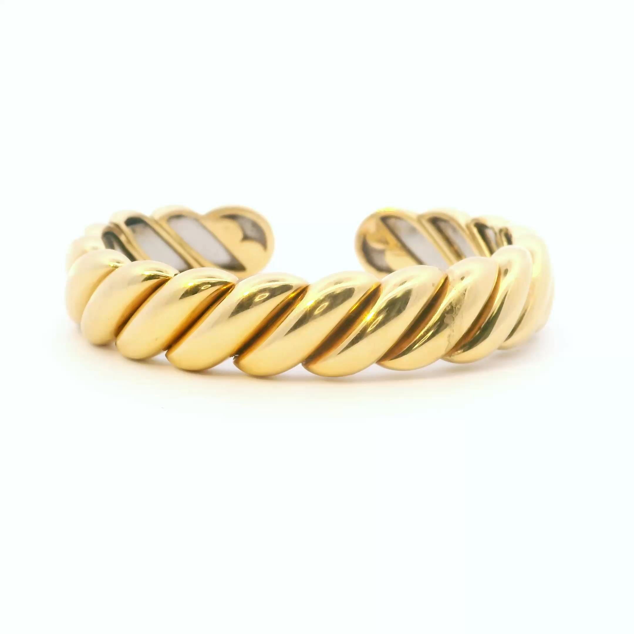 André Vassort Twisted Gold Bracelet
18K Yellow Gold, France
Circa 1970