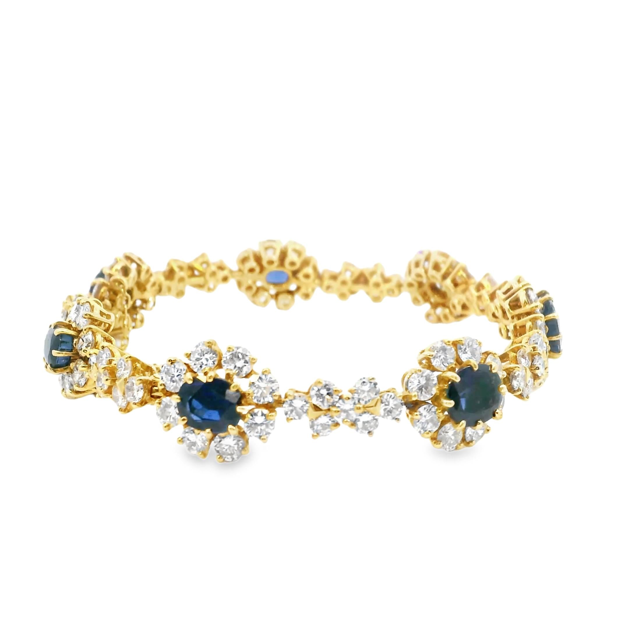 Cartier Paris Sapphire and Diamond Bracelet, 1980s