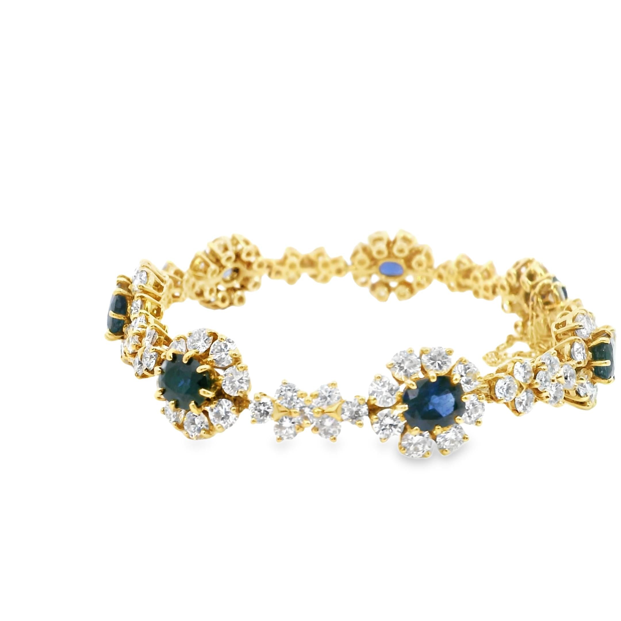 Cartier Paris Sapphire and Diamond Bracelet, 1980s