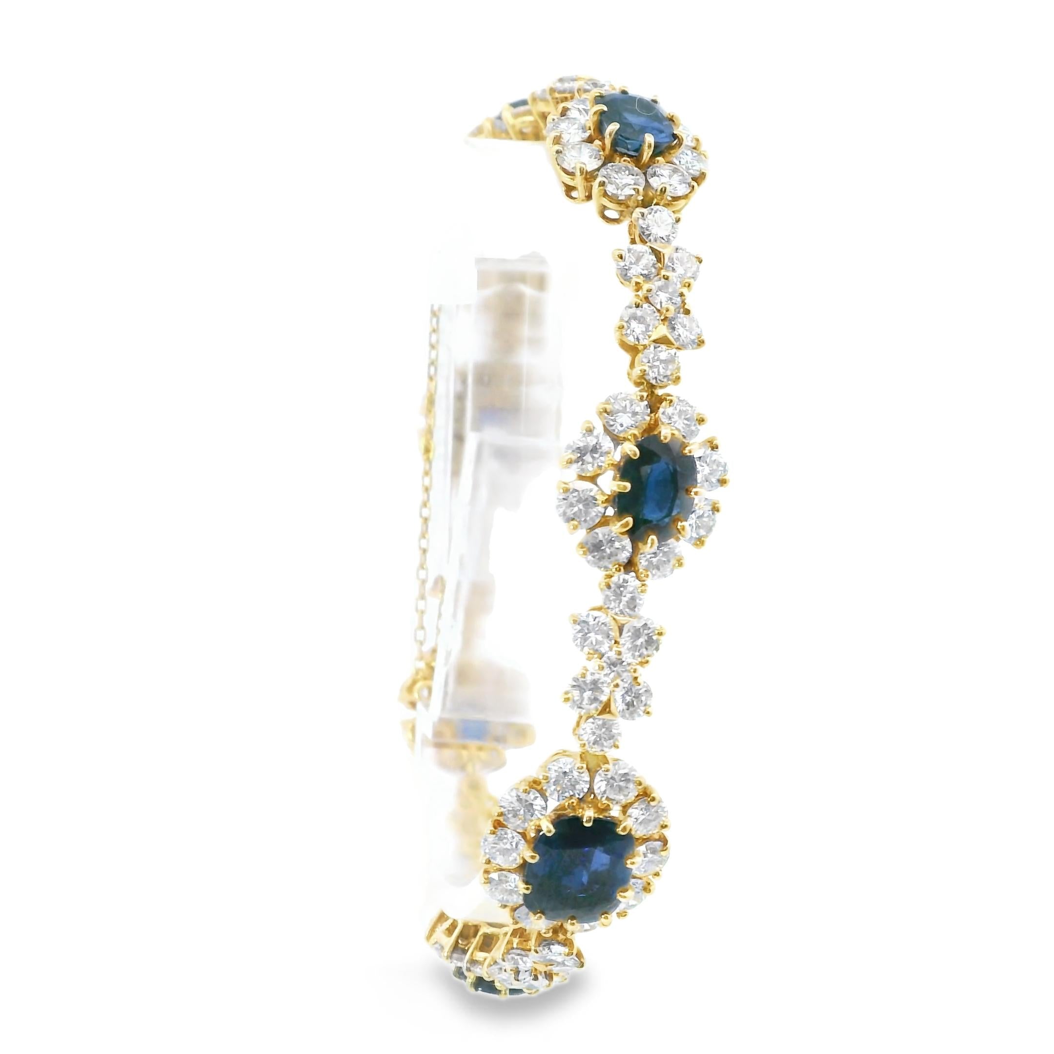 Cartier Paris Sapphire and Diamond Bracelet, 1980s