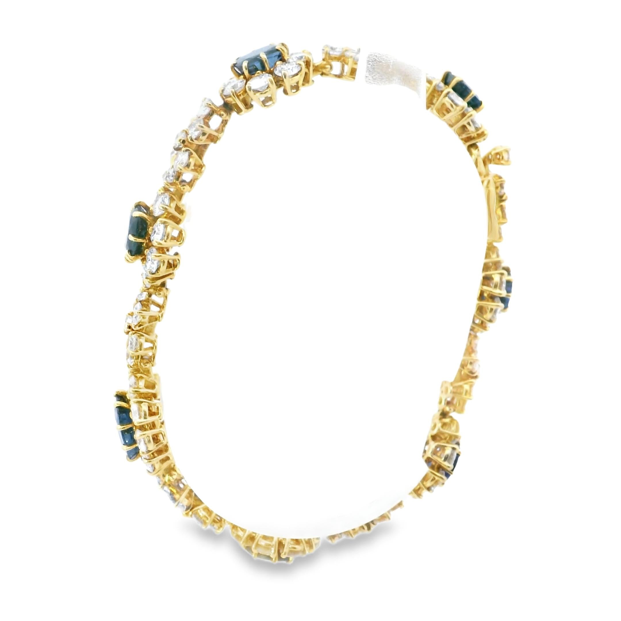 Cartier Paris Sapphire and Diamond Bracelet, 1980s