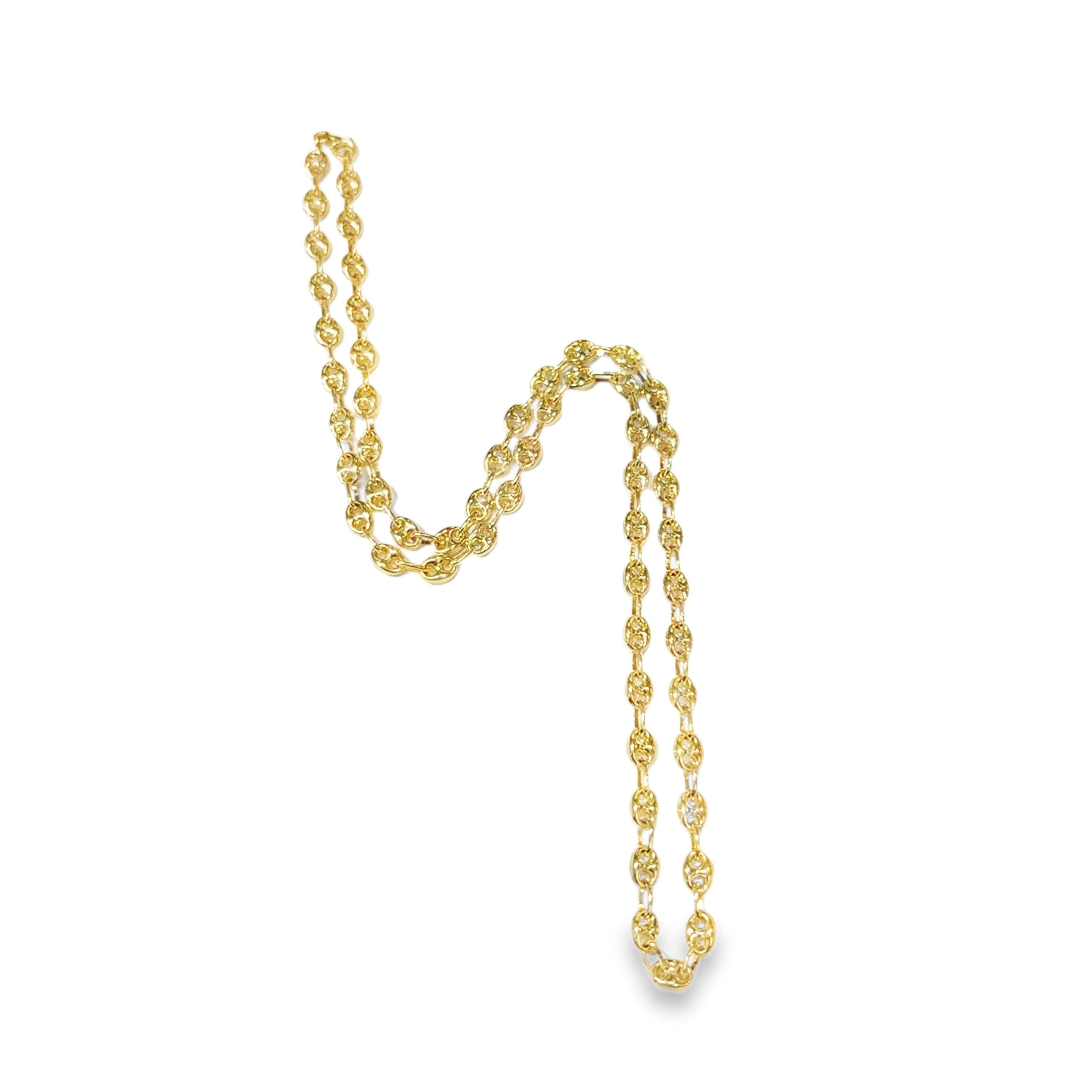 Odeon “Classics” 18K Yellow Gold Nautical Link Necklace – 20” (Brand New)