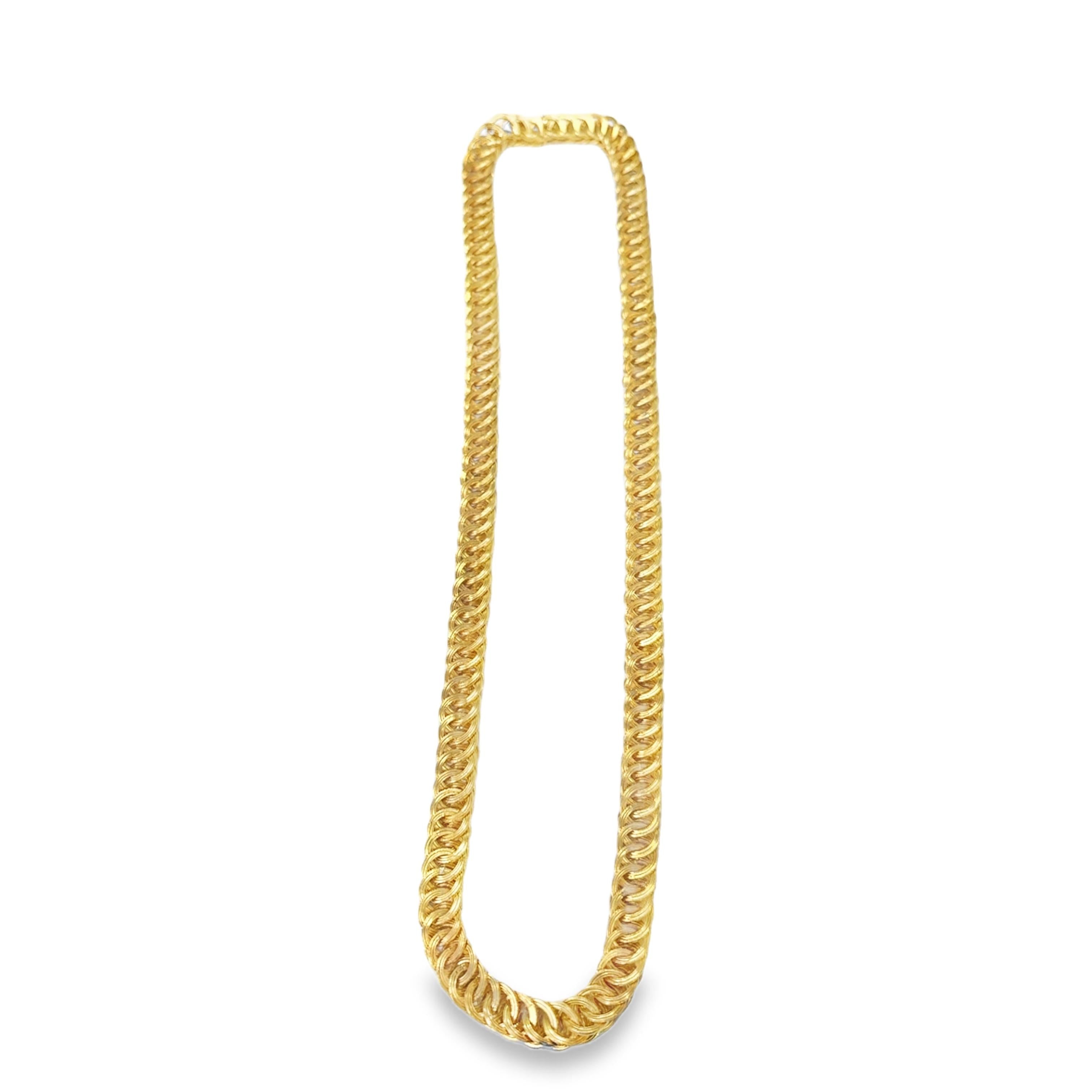 18K Gold Retro Long Chain Necklace