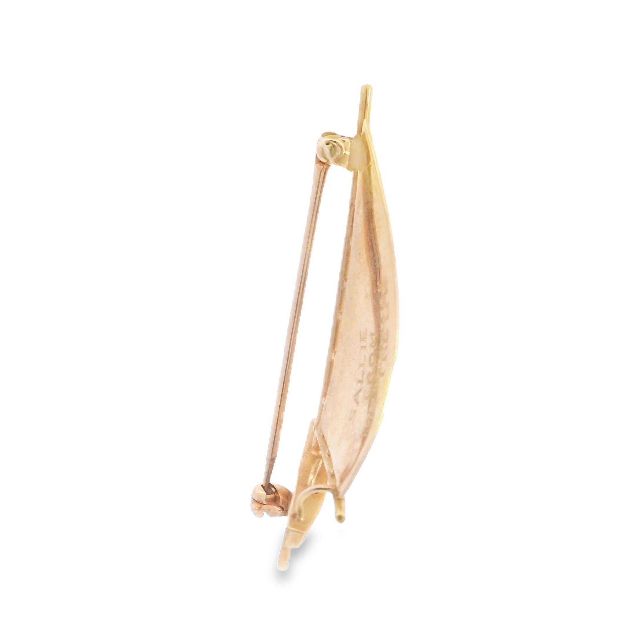 14K Tiffany & Co Nautical Retro Sail Boat Brooch