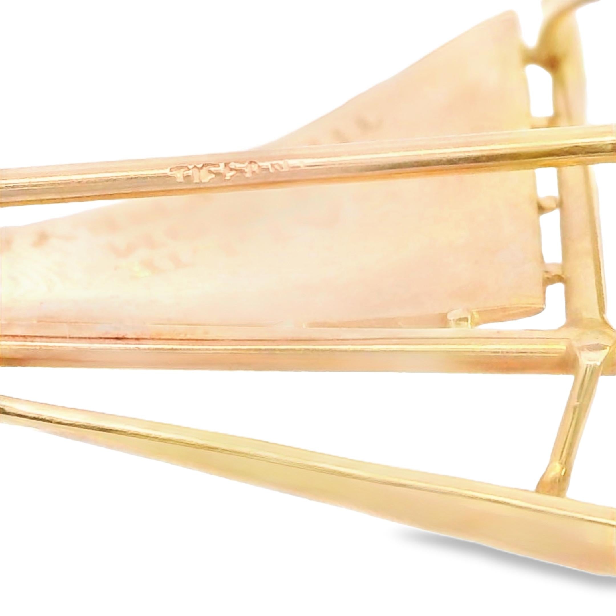 14K Tiffany & Co Nautical Retro Sail Boat Brooch