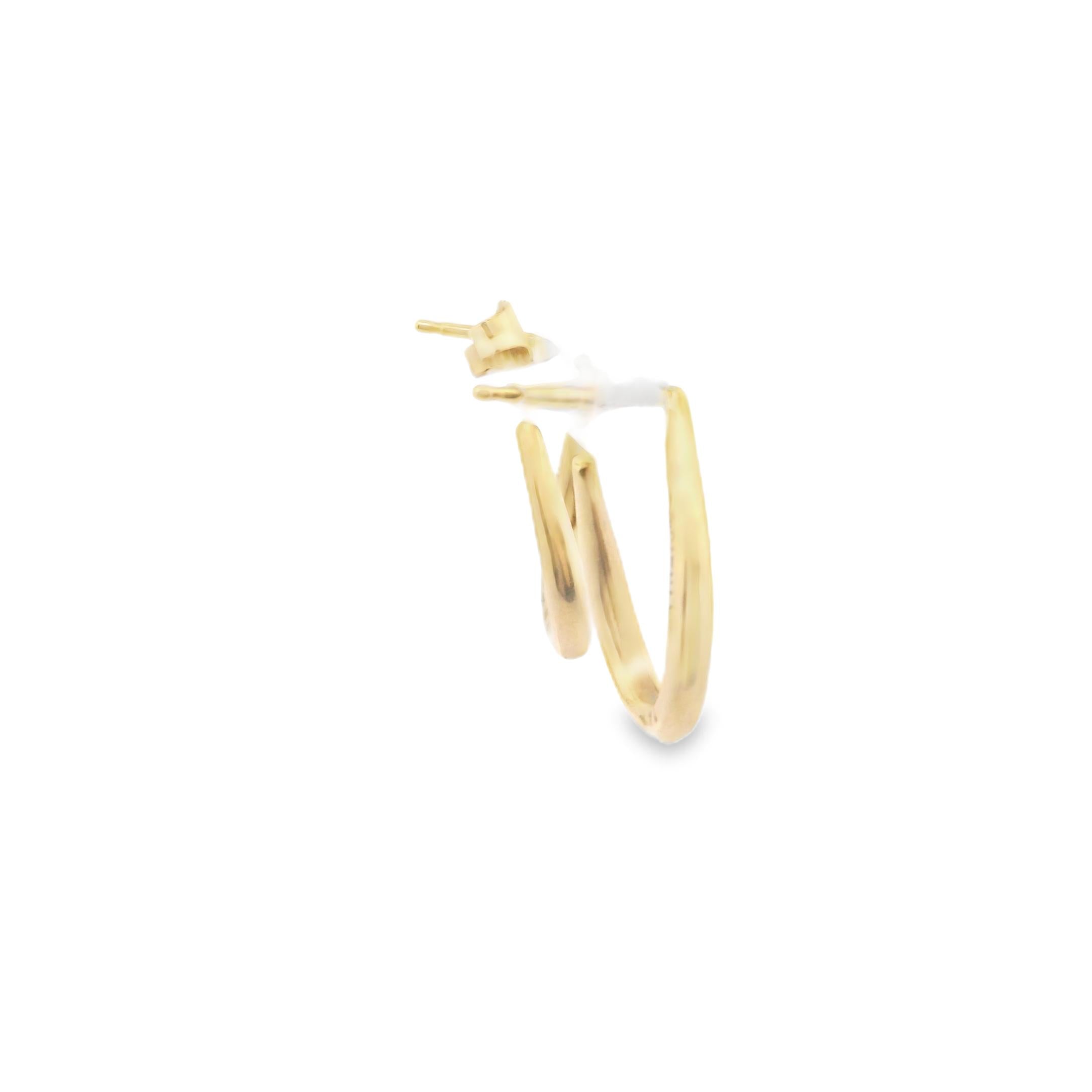 18k Yellow Gold A. Cipullo 1970s Gold Teardrop Earrings