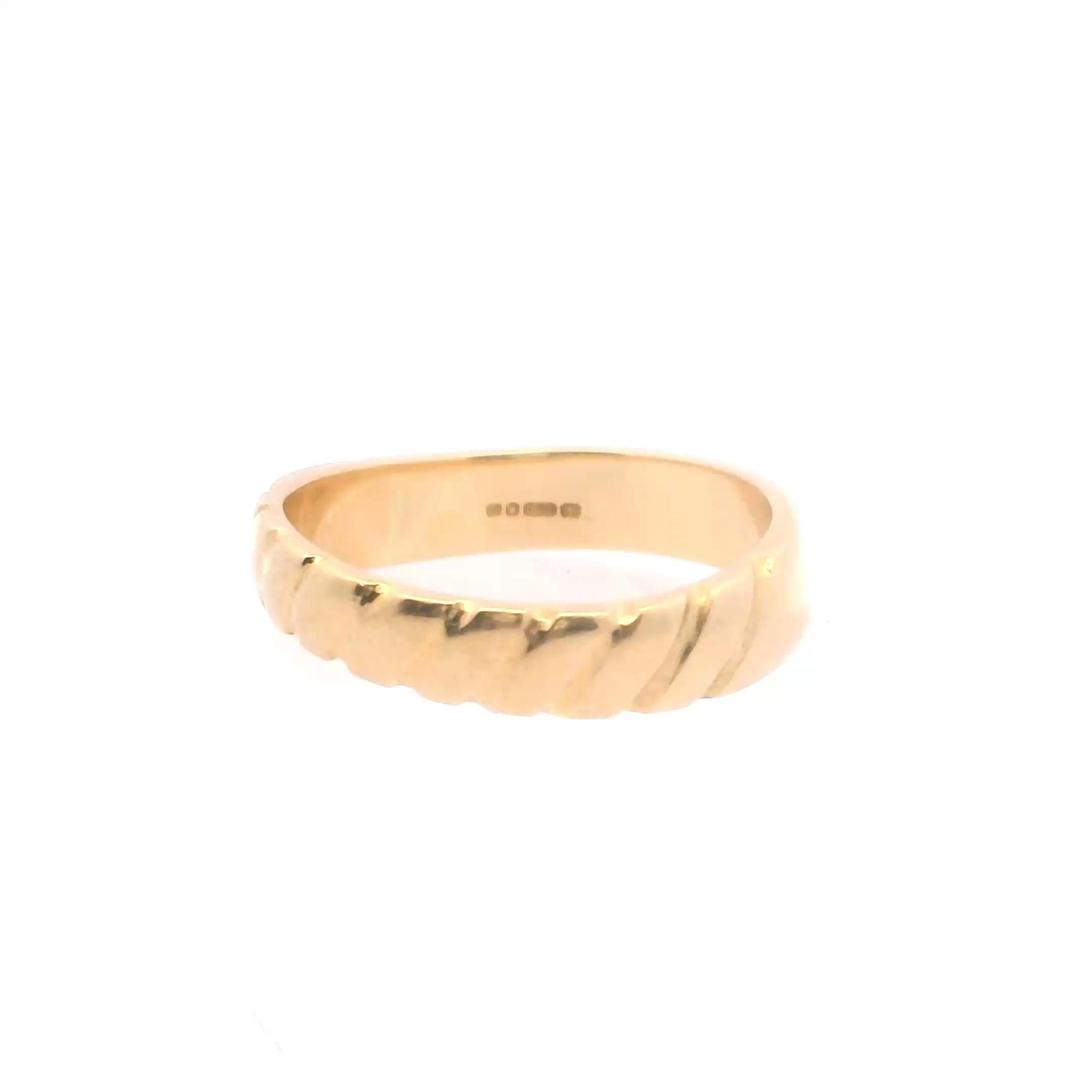 Sculptural 18K Gold Band Ring by Grima, 1978