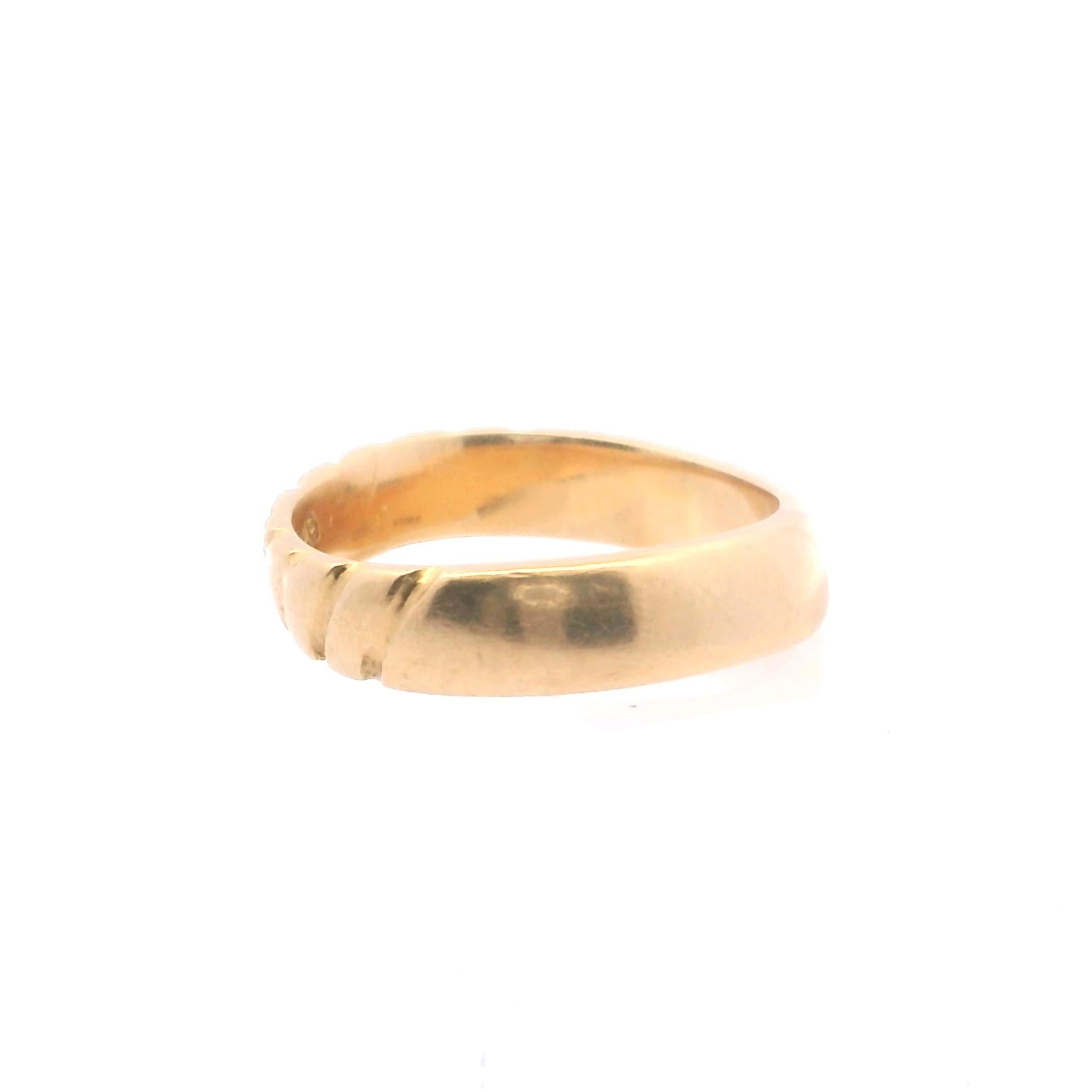 Sculptural 18K Gold Band Ring by Grima, 1978