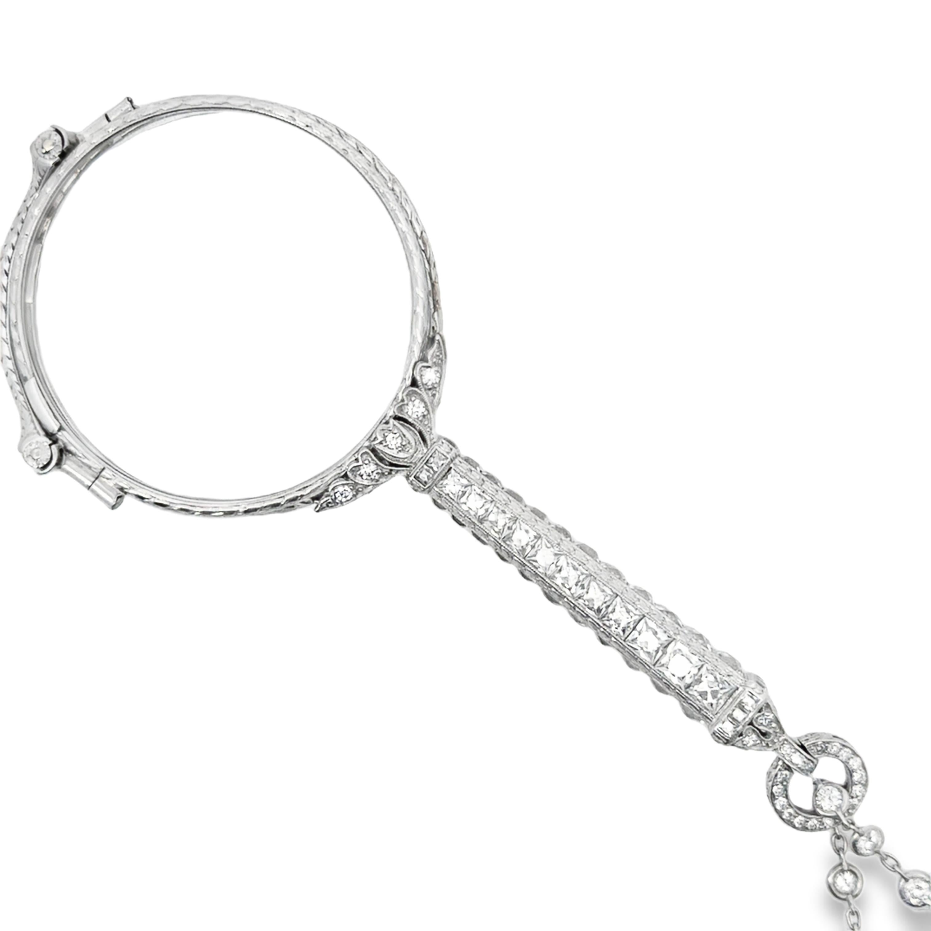 J.E Cladwell Diamond Lorgnette on a Diamond by the yard chain