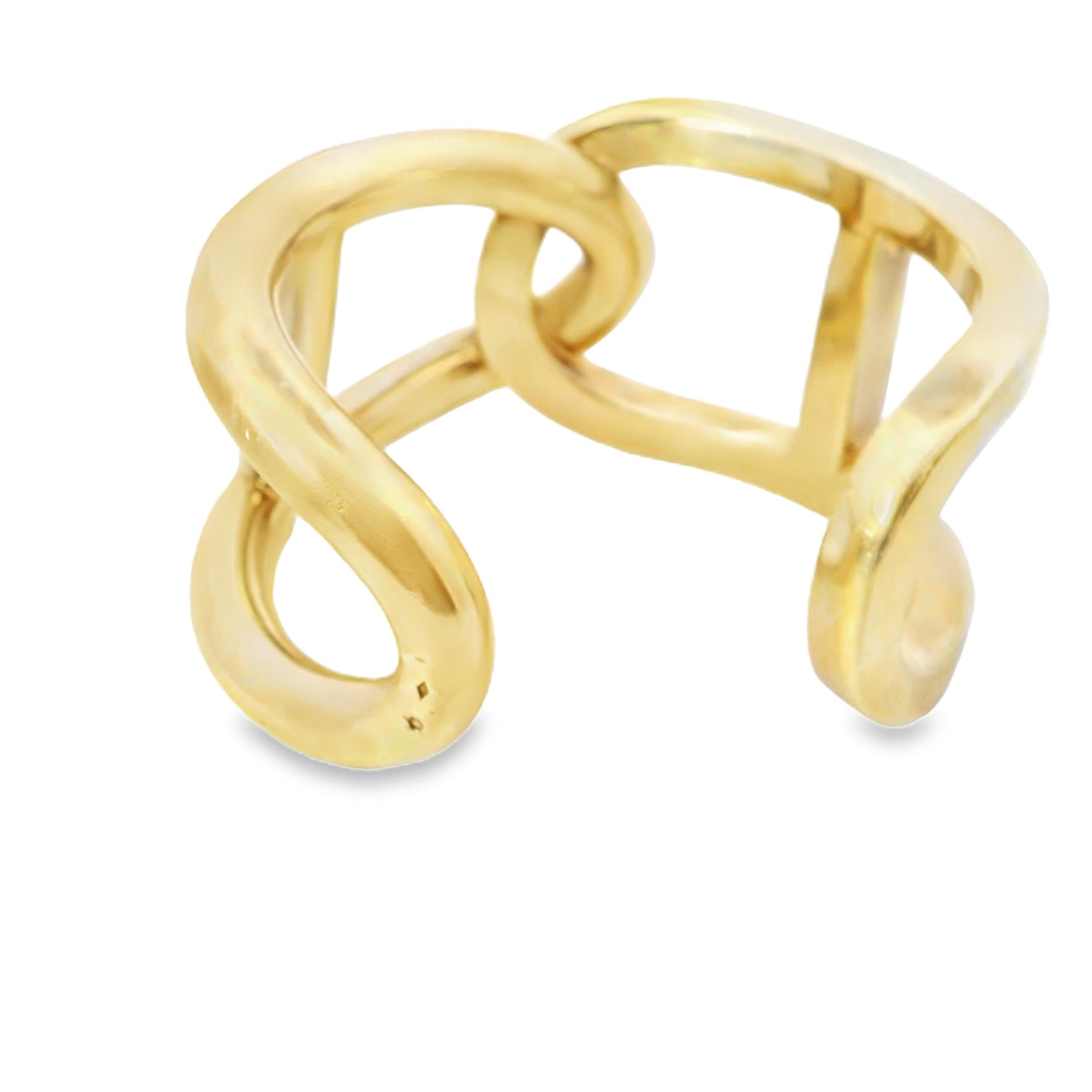 Silver Gold Plated Nautical Hermes Bangle