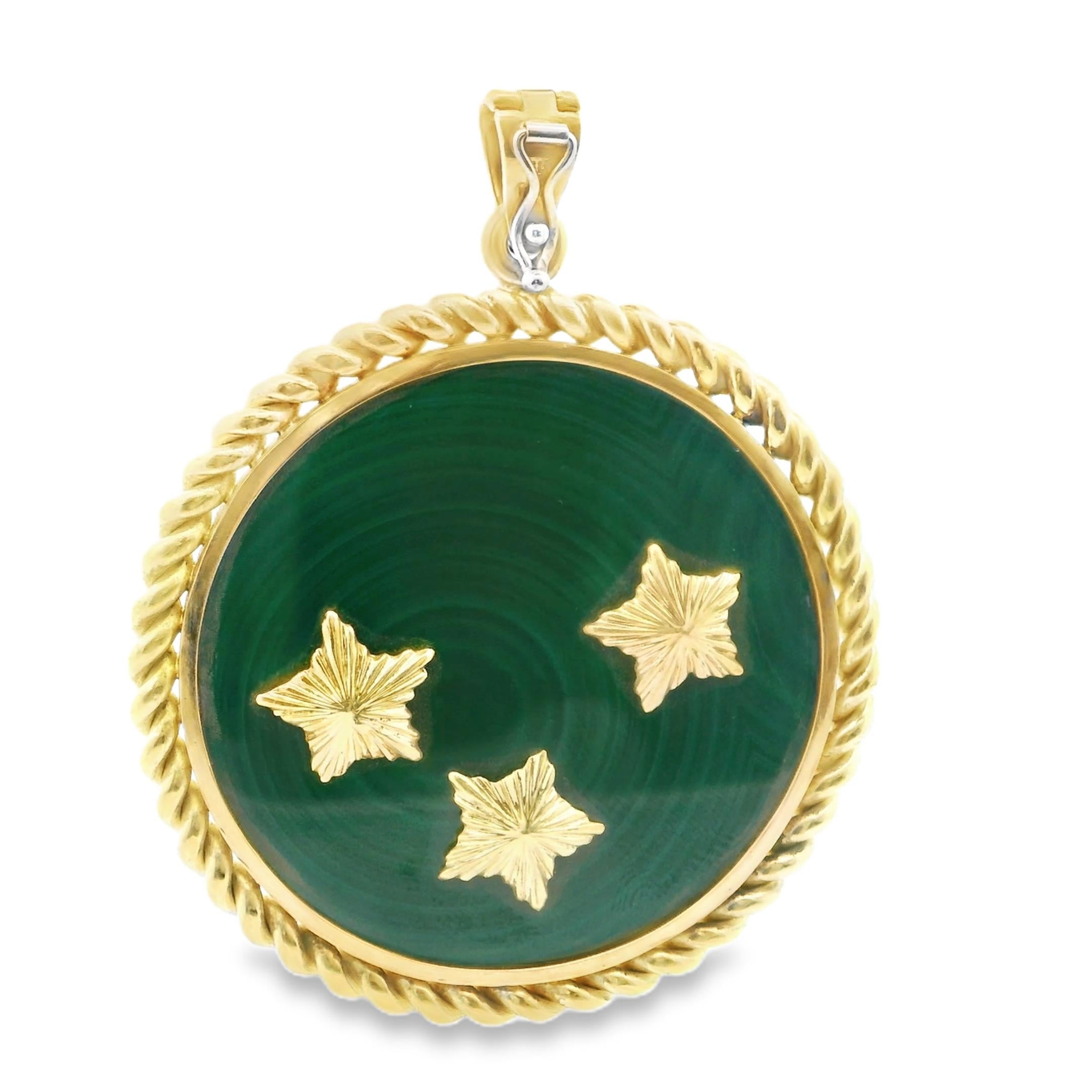 VAN CLEEF & ARPELS ZODIAC SIGN MEDALLION CAPRICORN IN MALACHITE