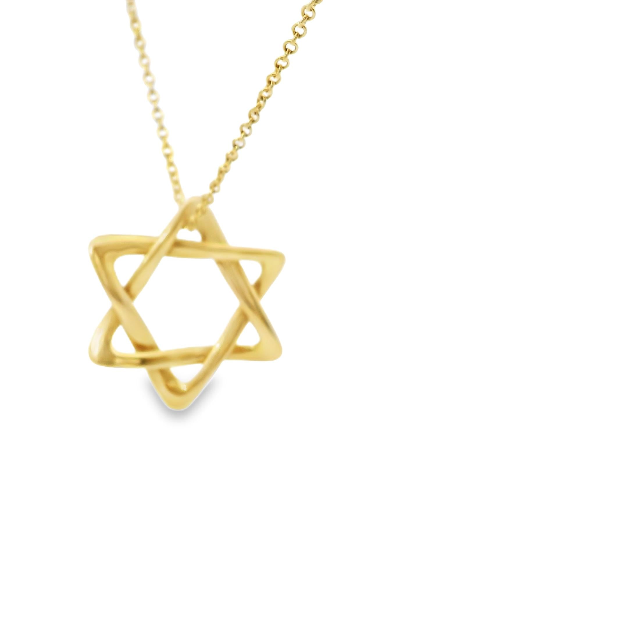 Vintage Tiffany & Co. Peretti Star of David Pendant in 18k Gold