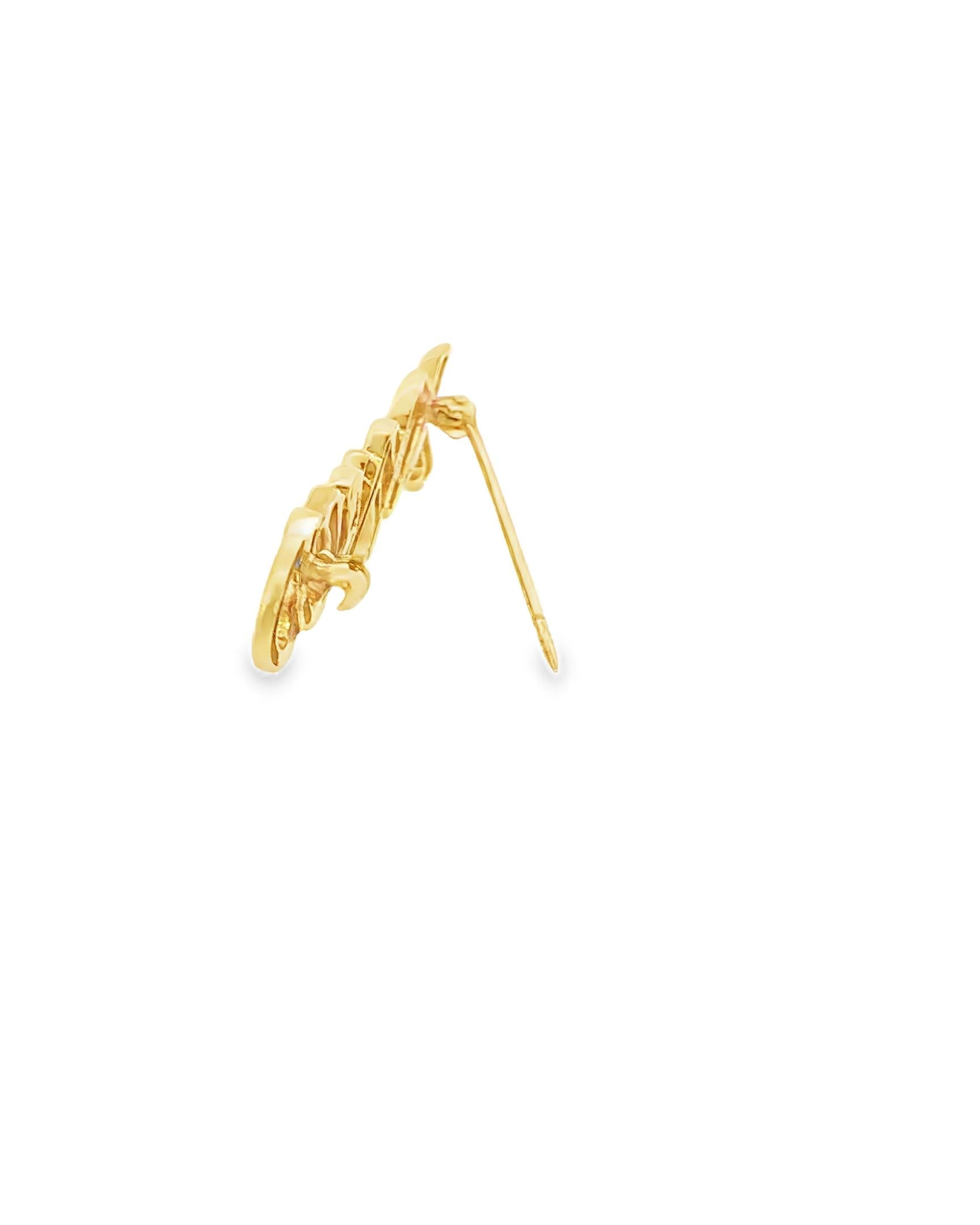 1983 Tiffany & Co. XOXO Brooch Pin in 18K Yellow Gold