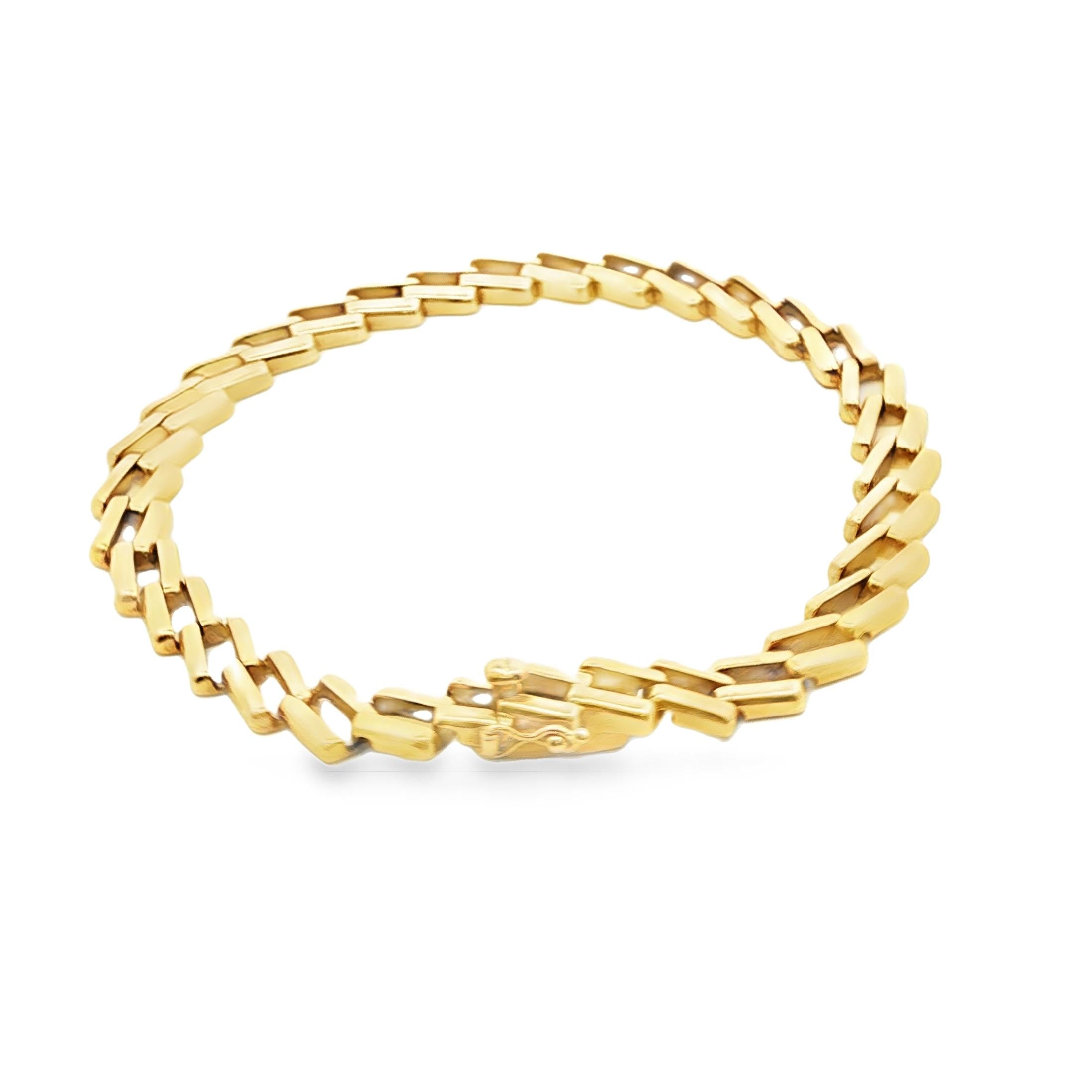 18K Yellow Gold Cartier 1970 Geometrical Bracelet 20.20 grs