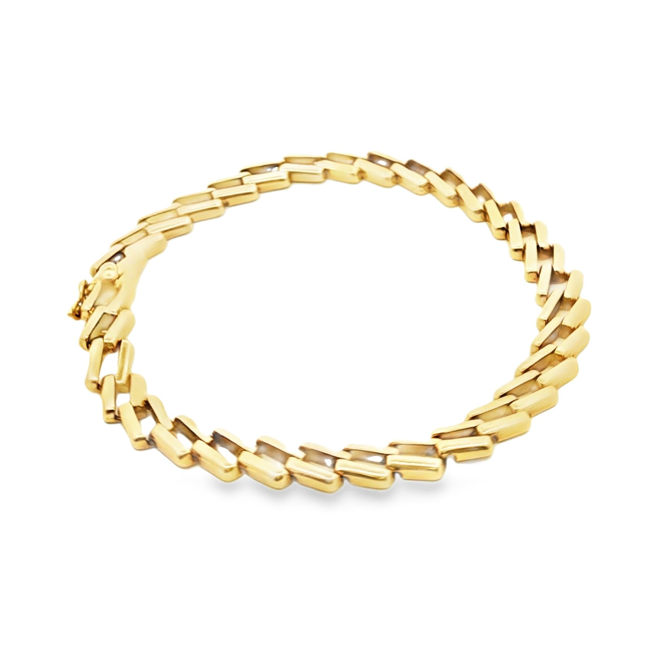 18K Yellow Gold Cartier 1970 Geometrical Bracelet 20.20 grs