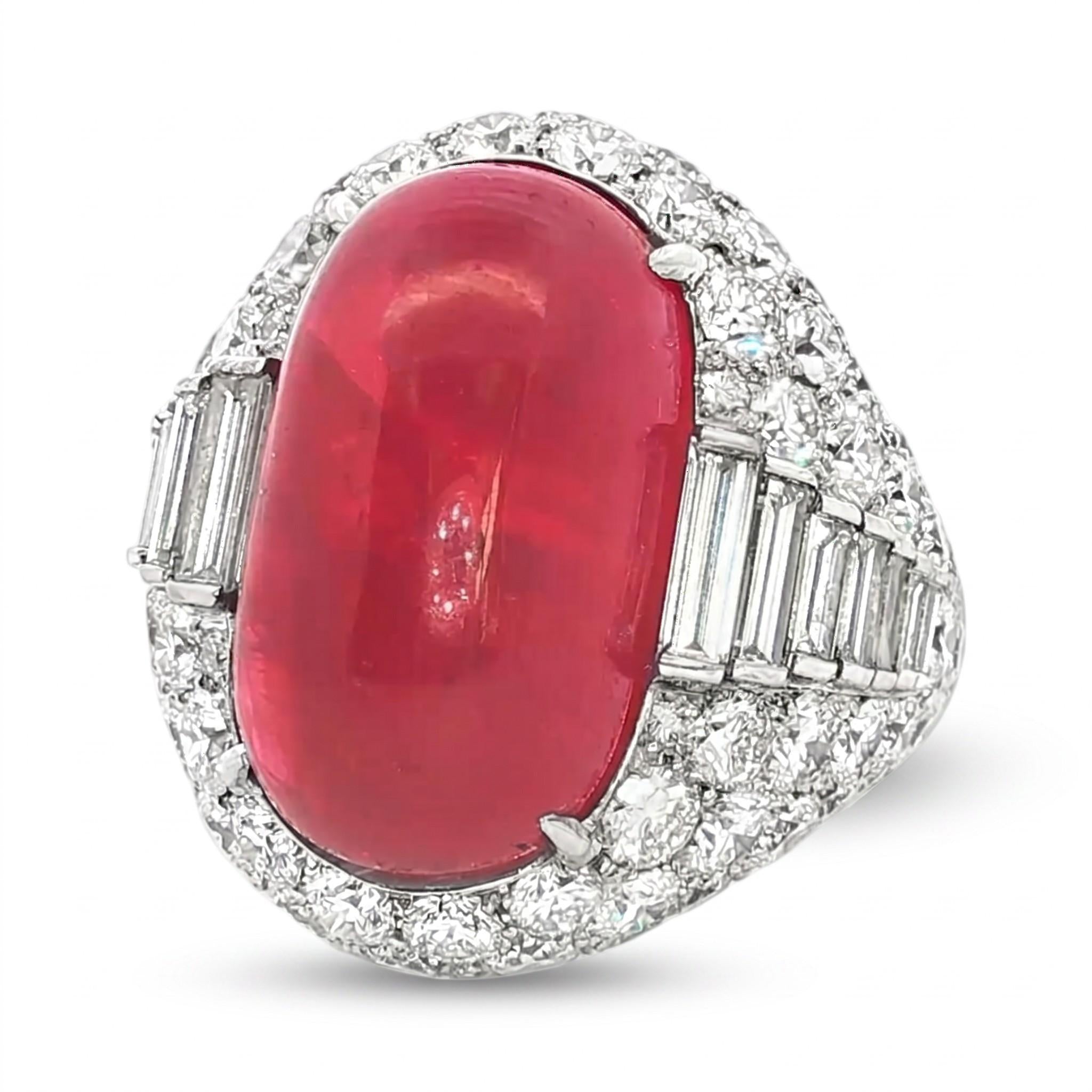 Bulgari No-Heat Ruby and Diamond Trombino Ring