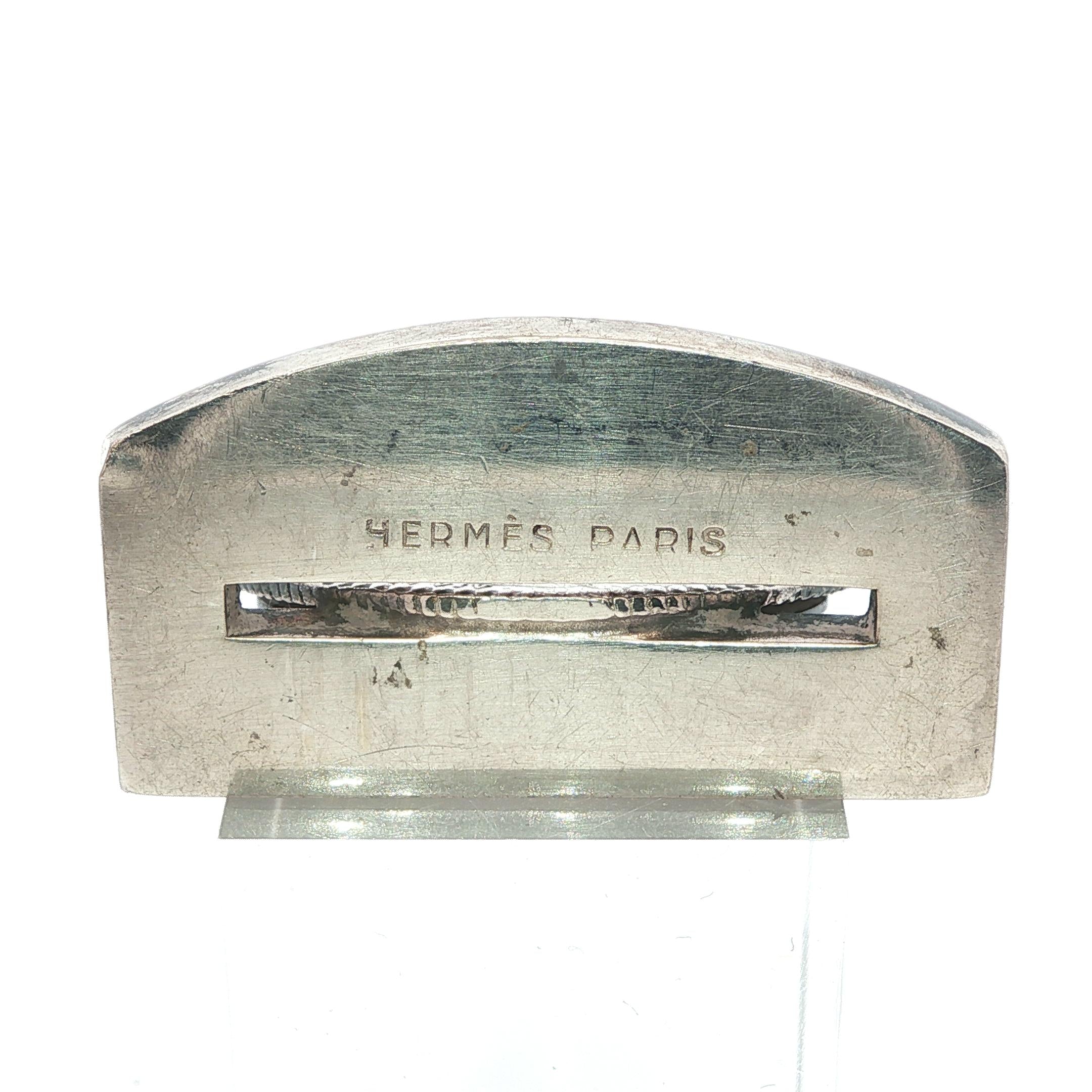 Hermes Paris Silver “Jeton J. Sallin” Coin Card Holder