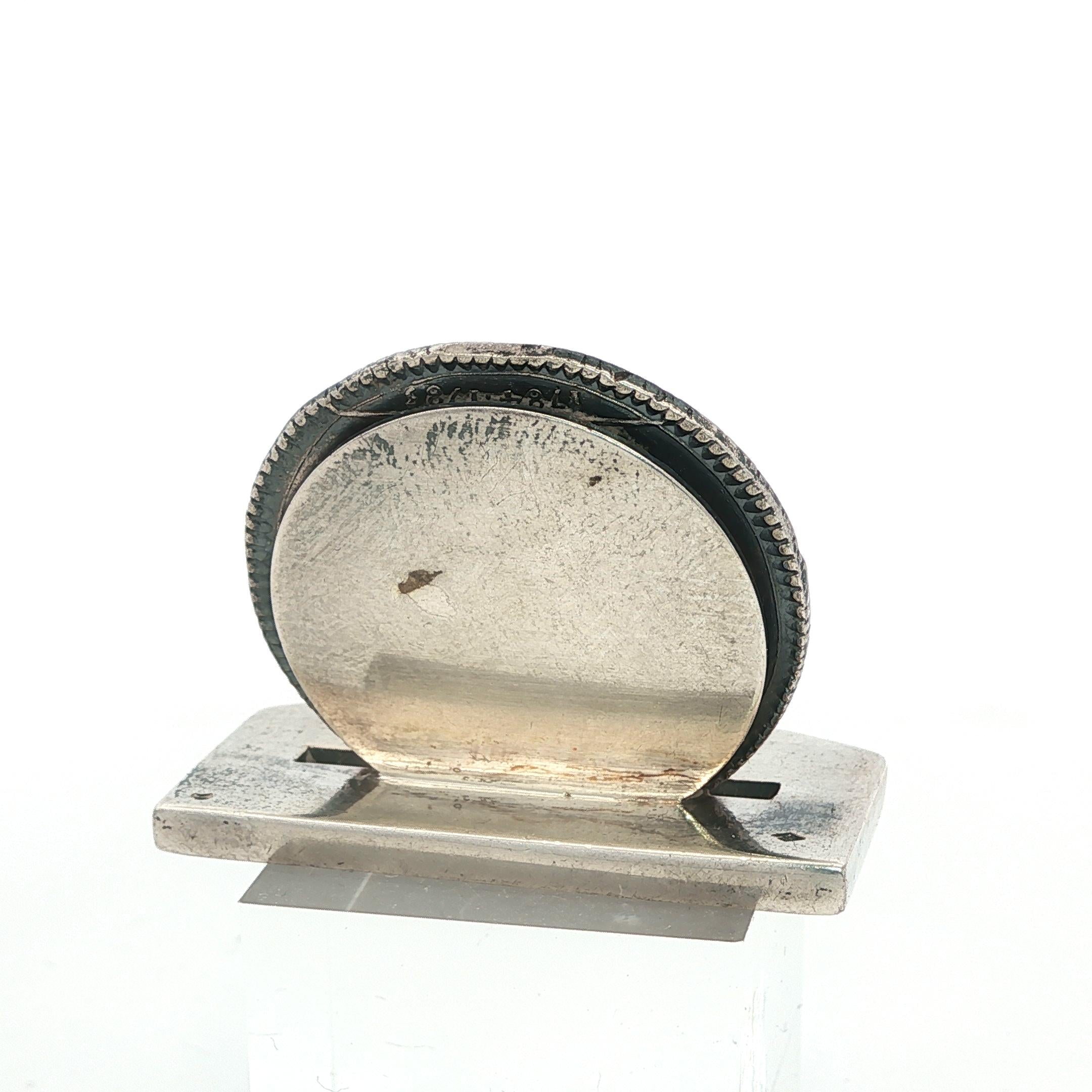 Hermes Paris Silver “Jeton J. Sallin” Coin Card Holder