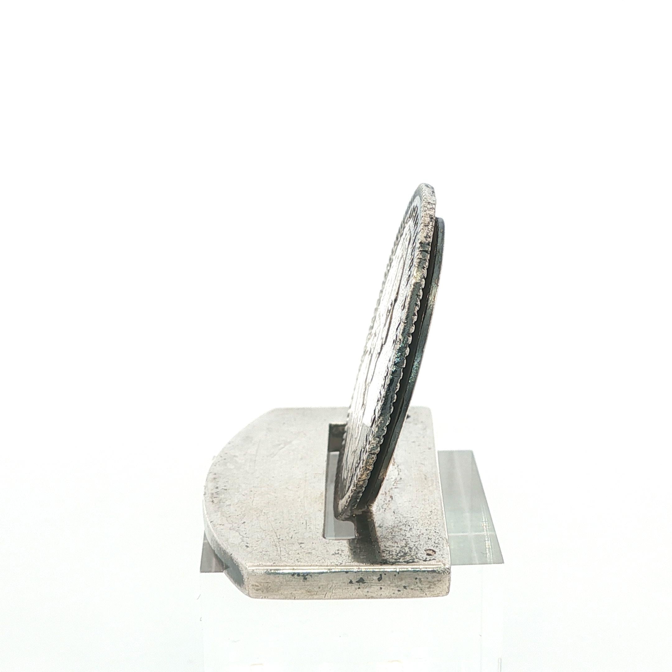 Hermes Paris Silver “Jeton J. Sallin” Coin Card Holder