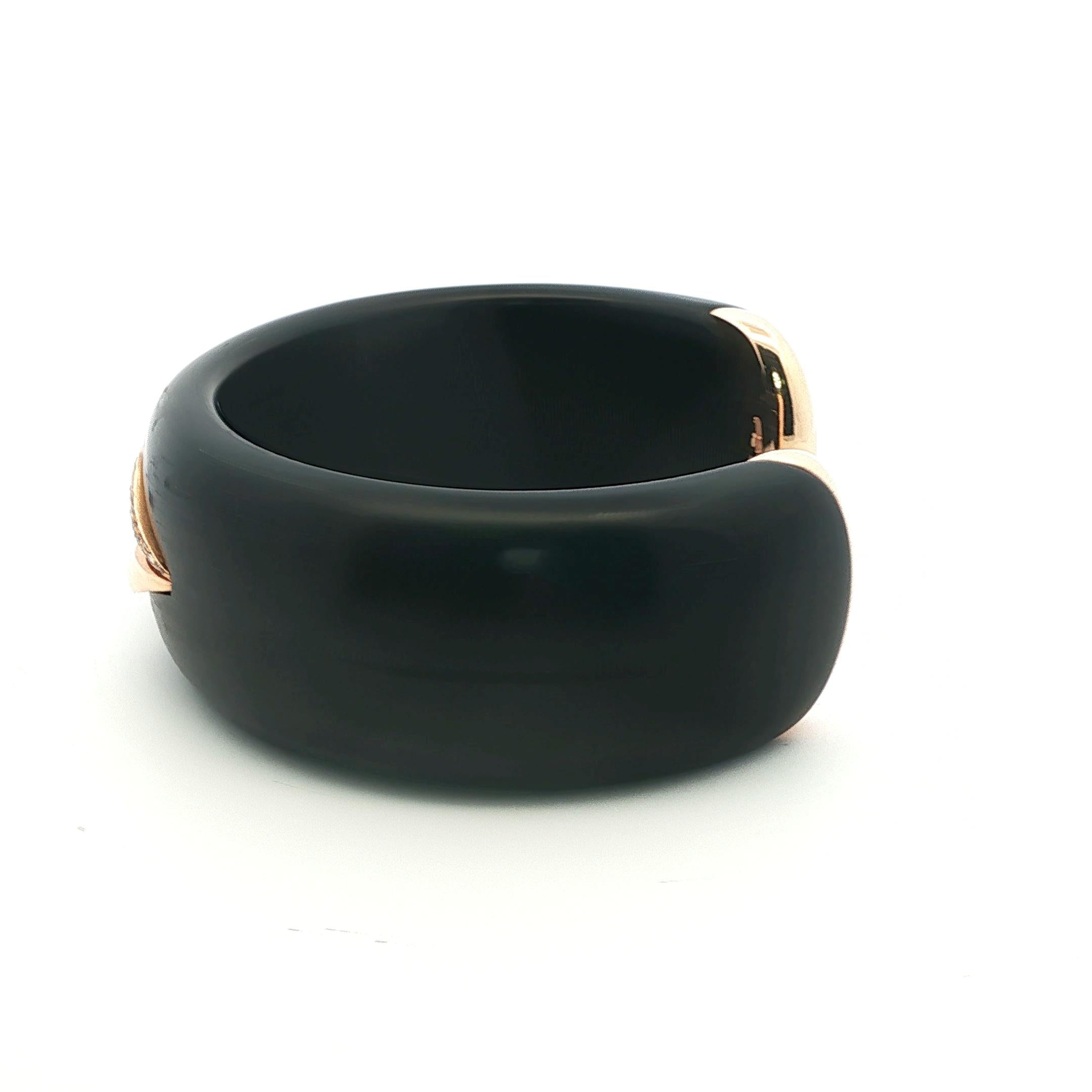 Enigma by Gianni Bulgari: Diamond Lips Bangle in Gold & Wood