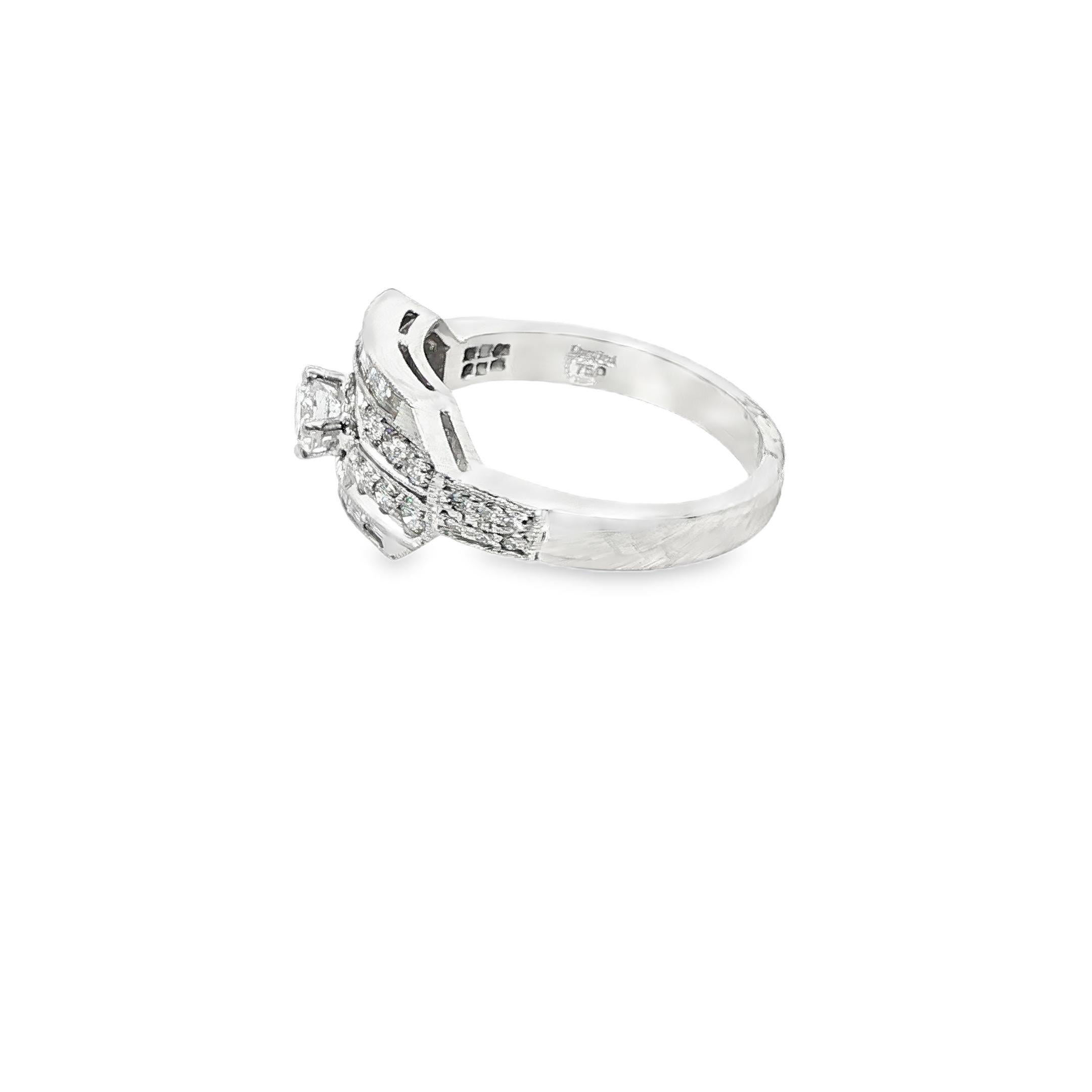 Crown of Light: French Retro Diamond Ring