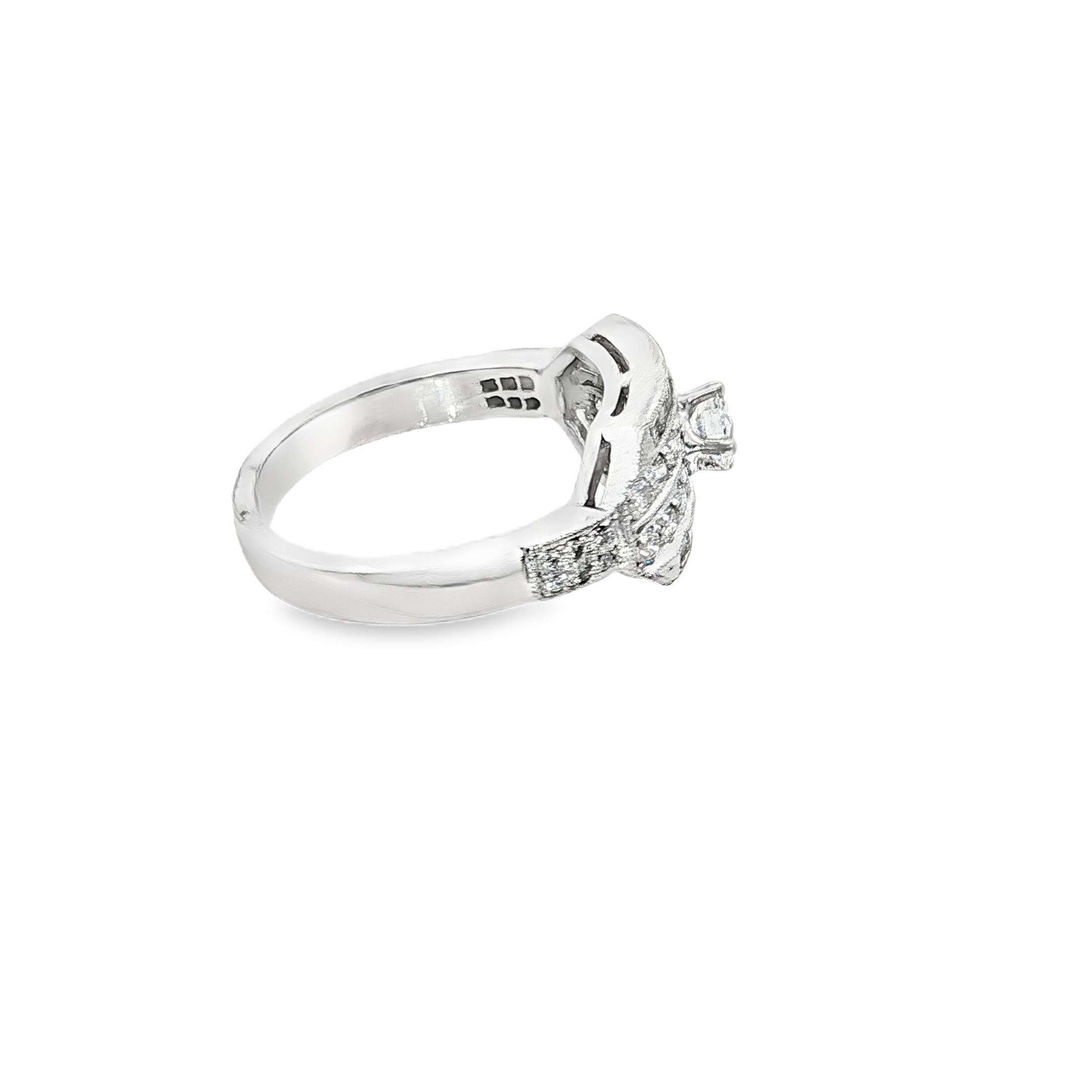 Crown of Light: French Retro Diamond Ring