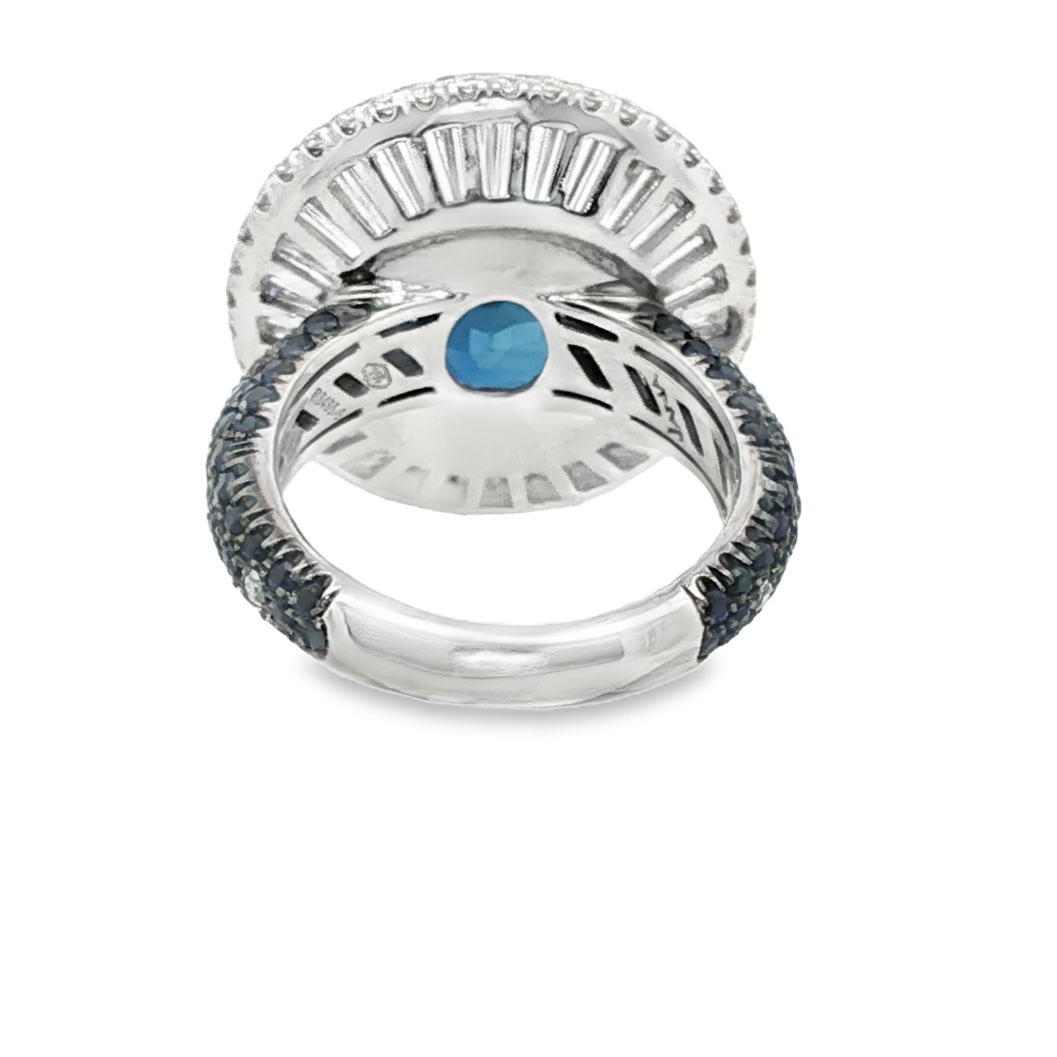 Celestial Geometry: A Sapphire and Diamond Ring by JANA