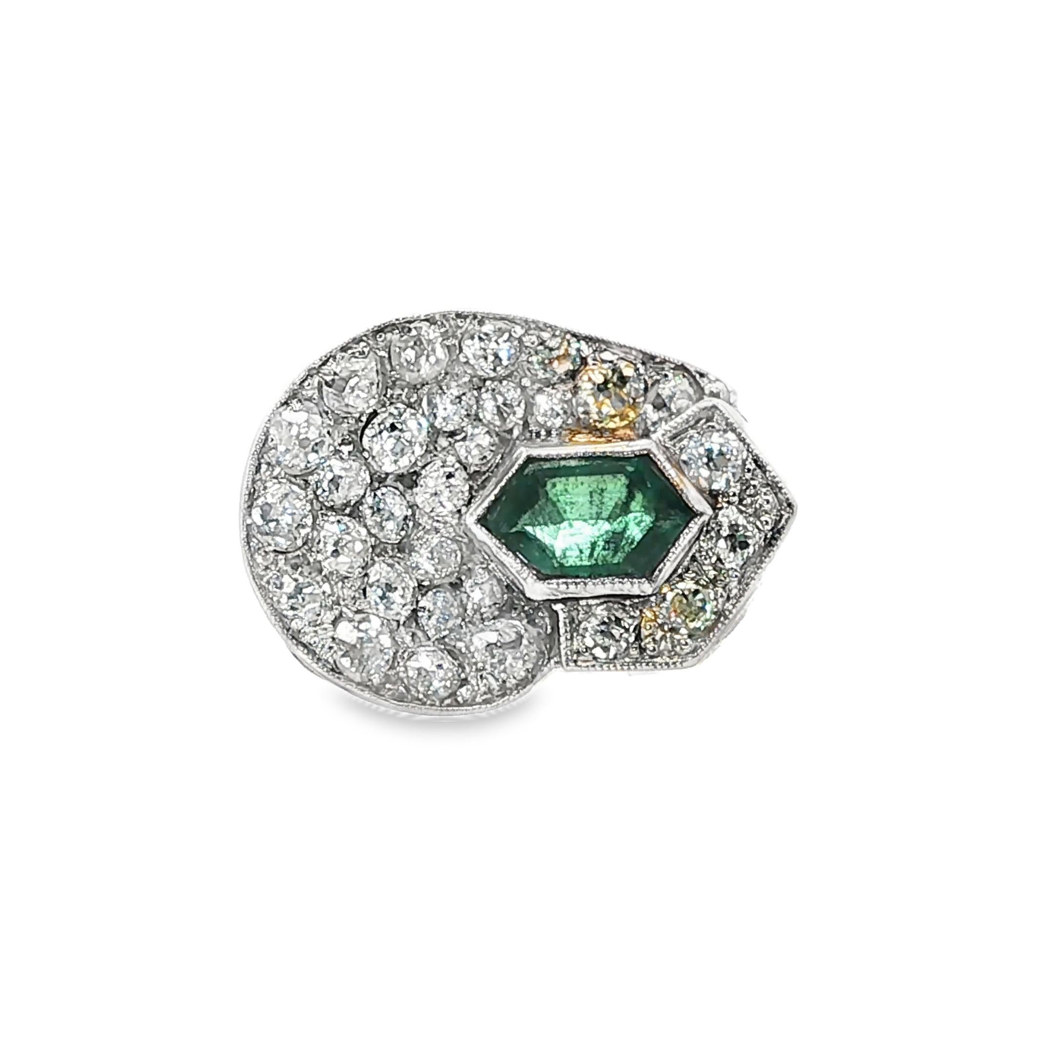 Emerald and Diamond Ring, circa 1940