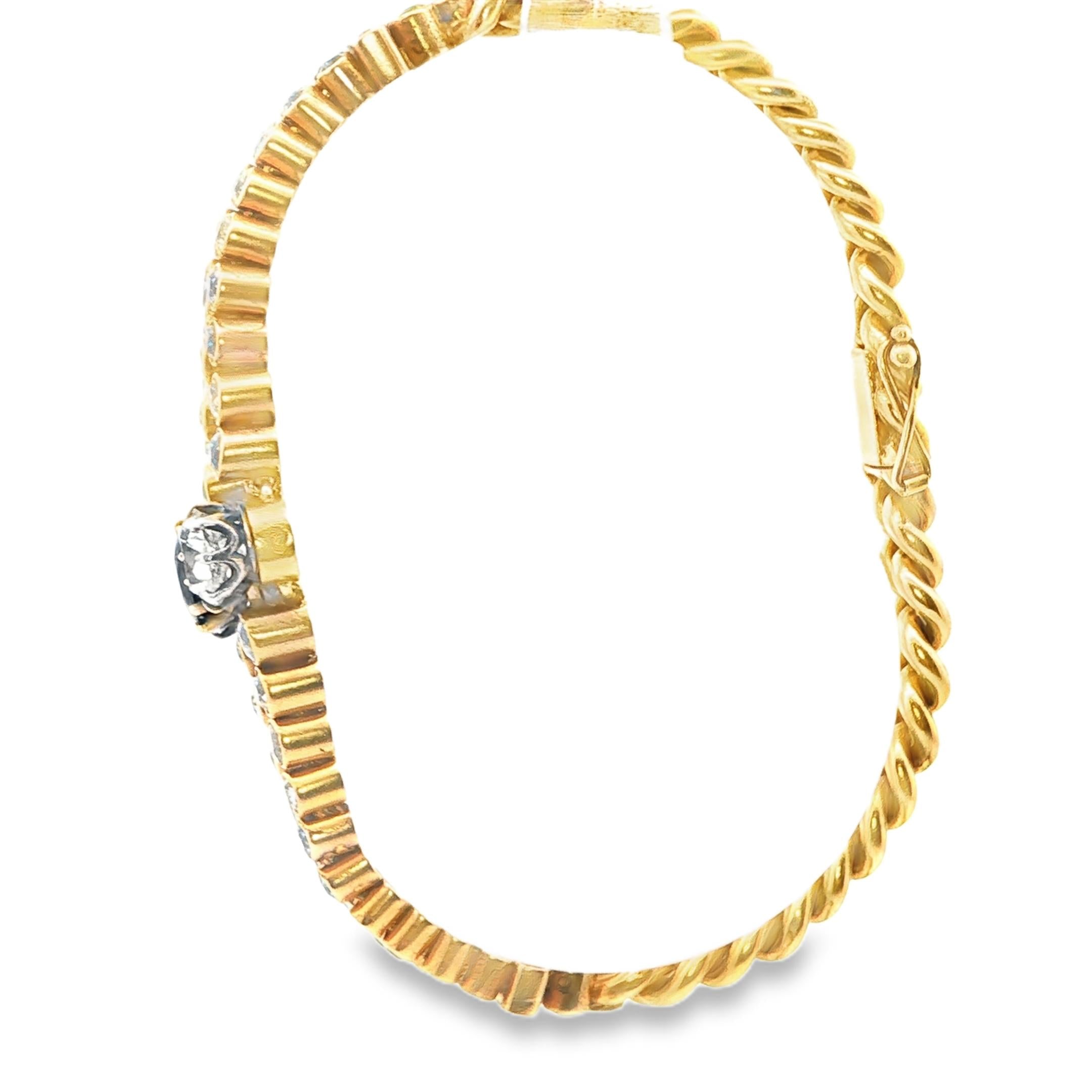 Victorian Sapphire and Diamond Triple Line Bracelet, circa 1880