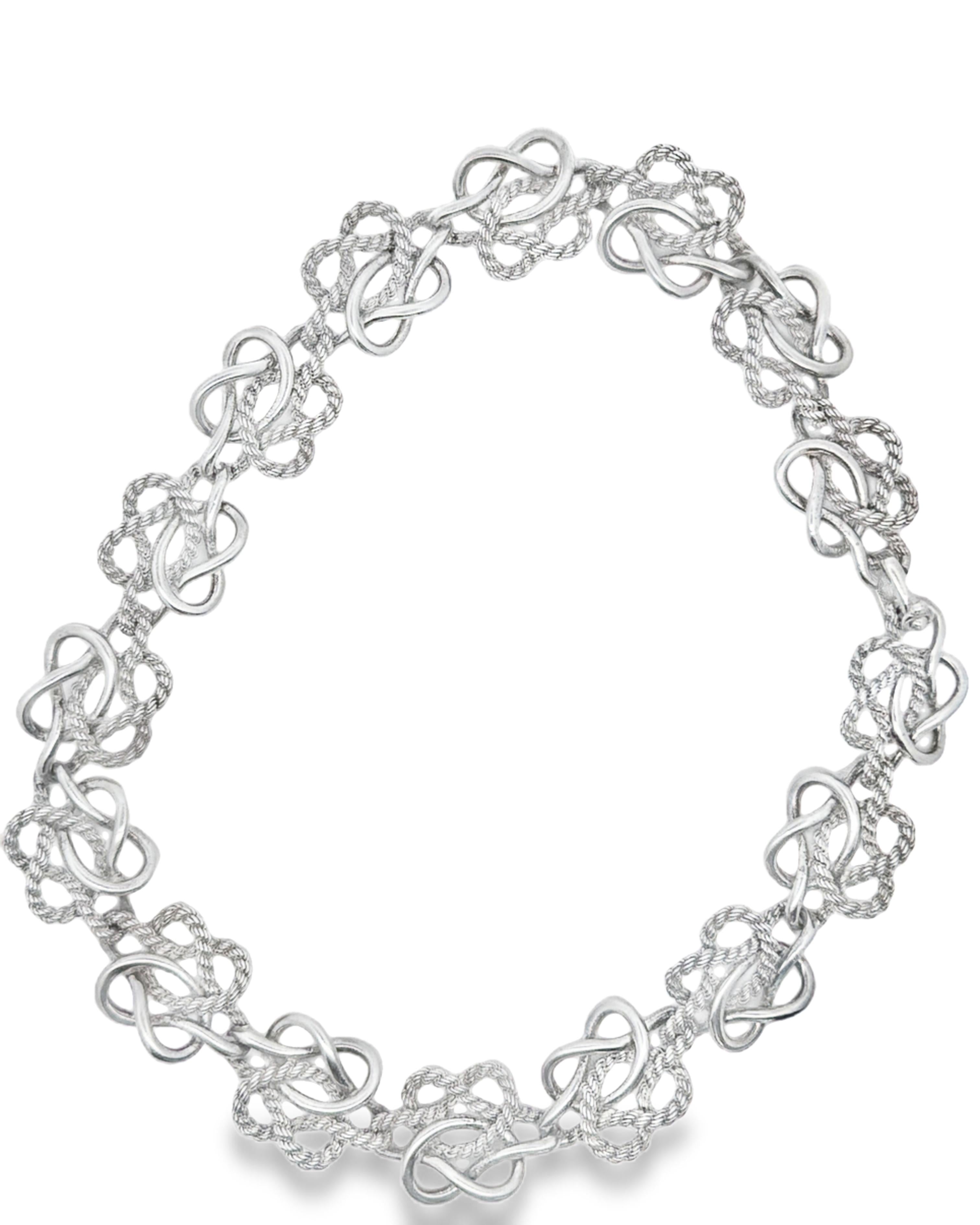 Hermès Braided Silver Link Necklace