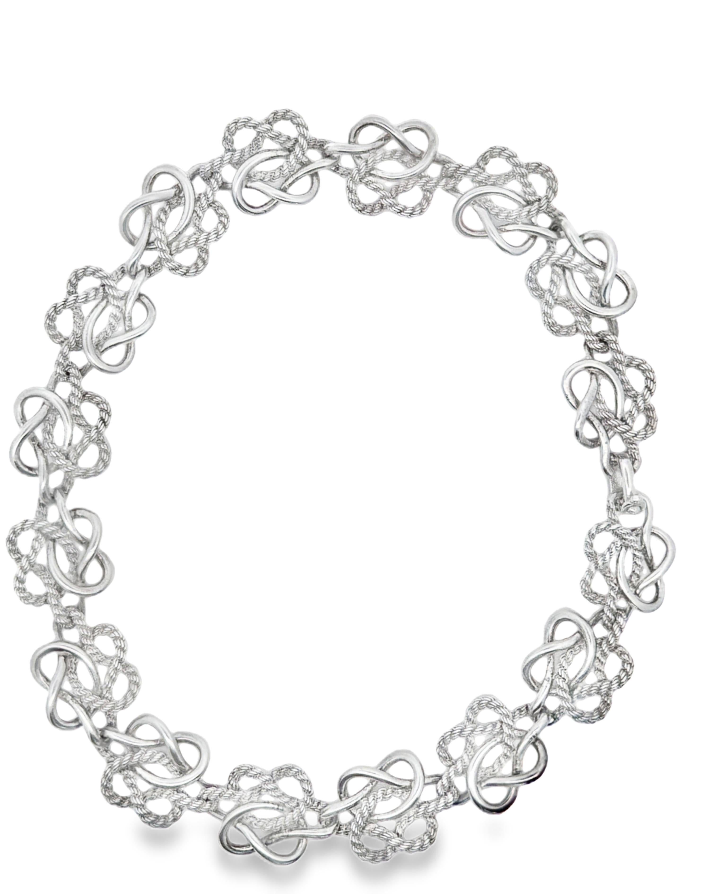 Hermès Braided Silver Link Necklace