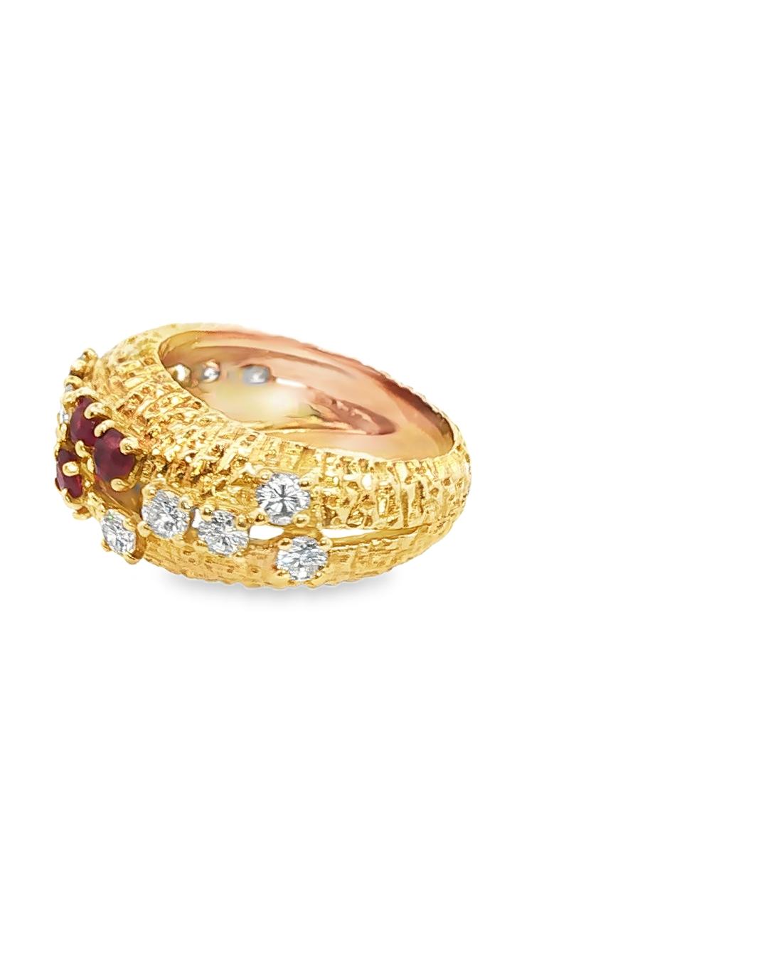 18K Cartier Ruby Diamond Ring