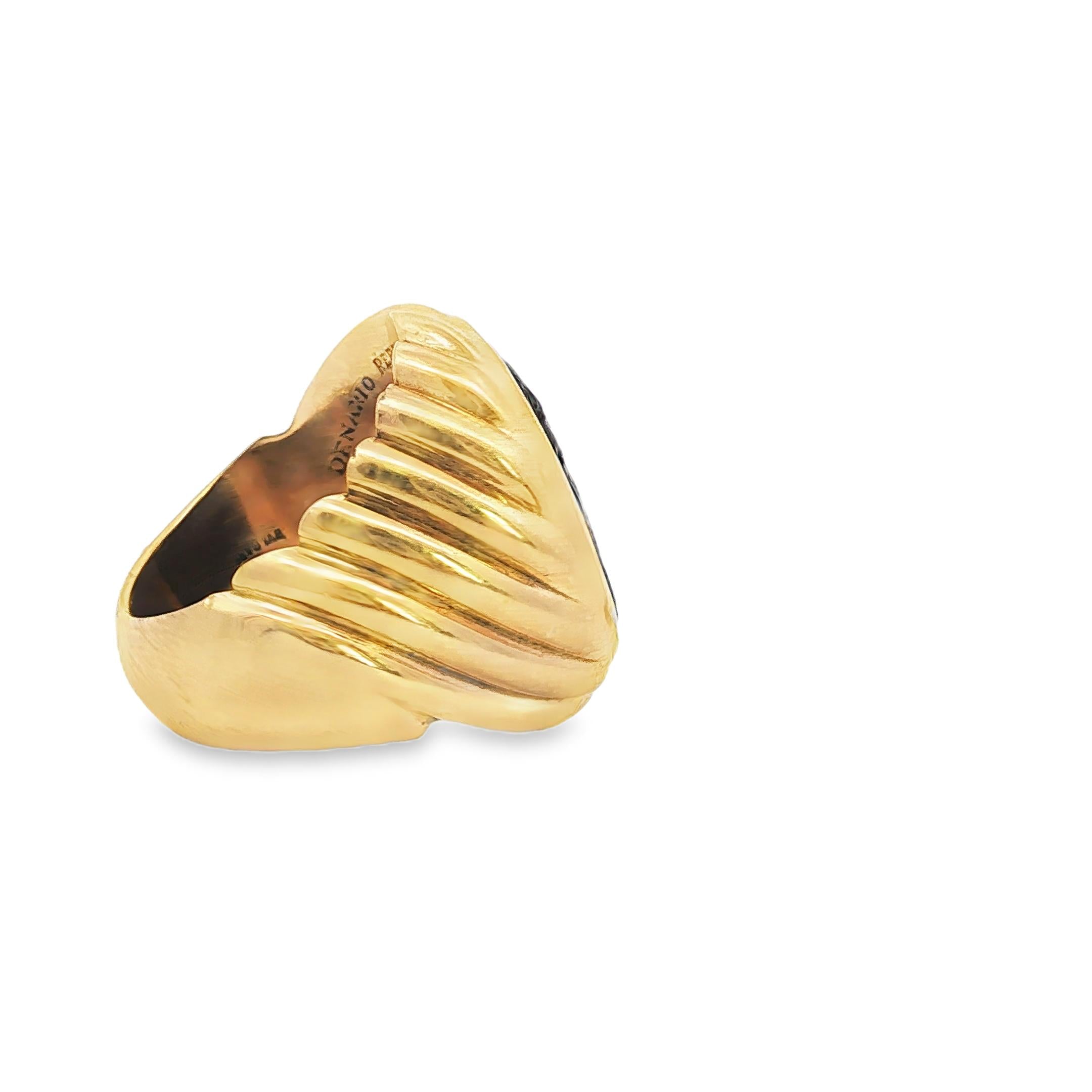 Large Bulgari Monete Gens Cipia Coin Ring in Gold, 1970s