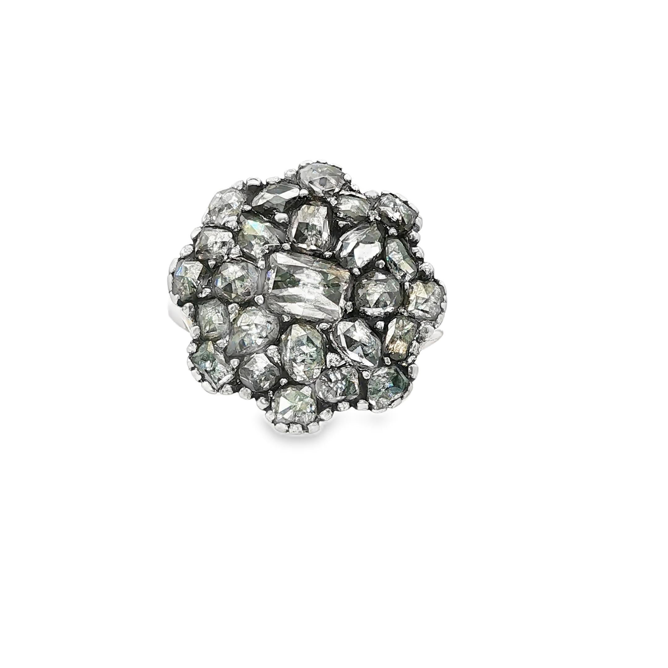 Victorian Diamond Cluster Ring