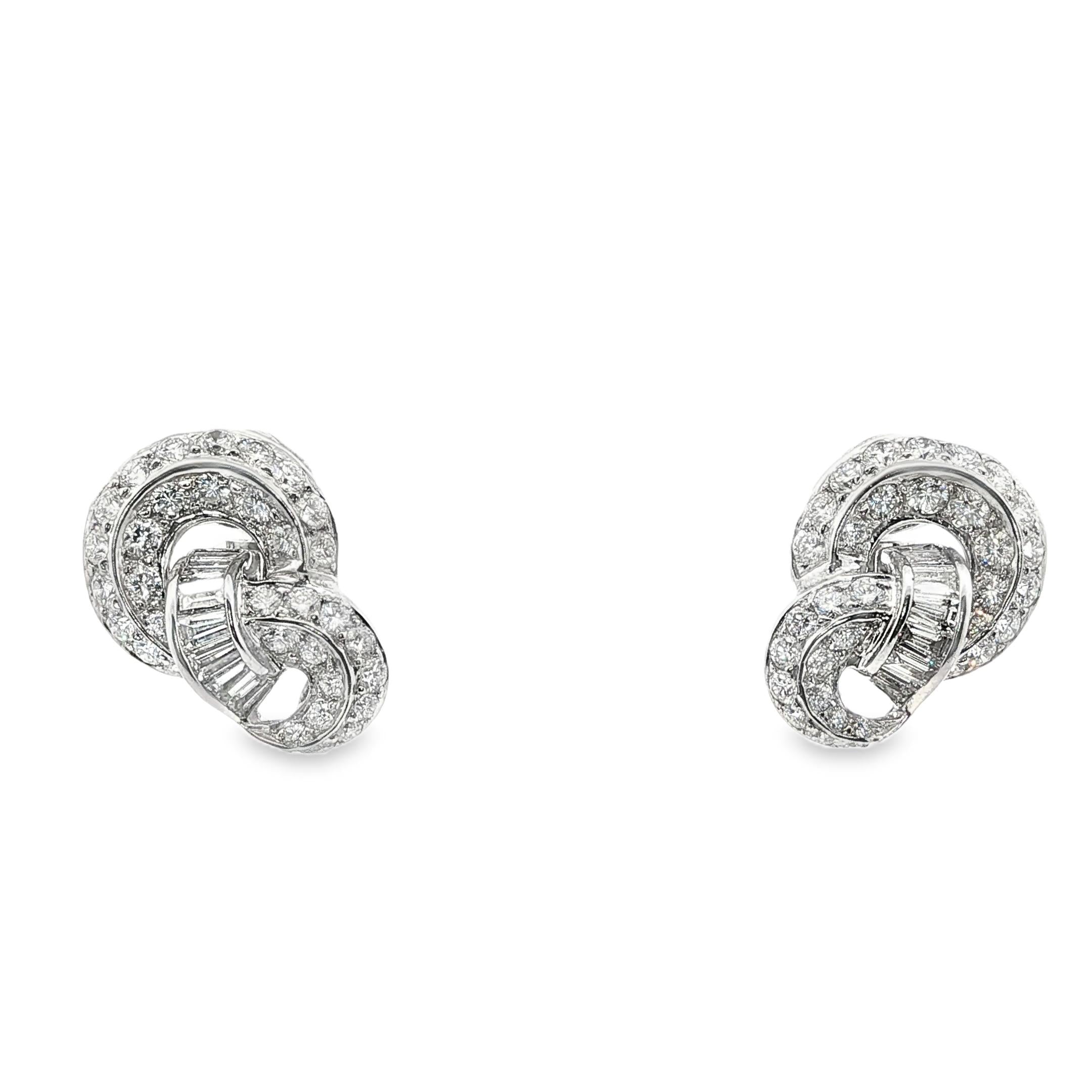 Verdura Swirl diamond Earrings