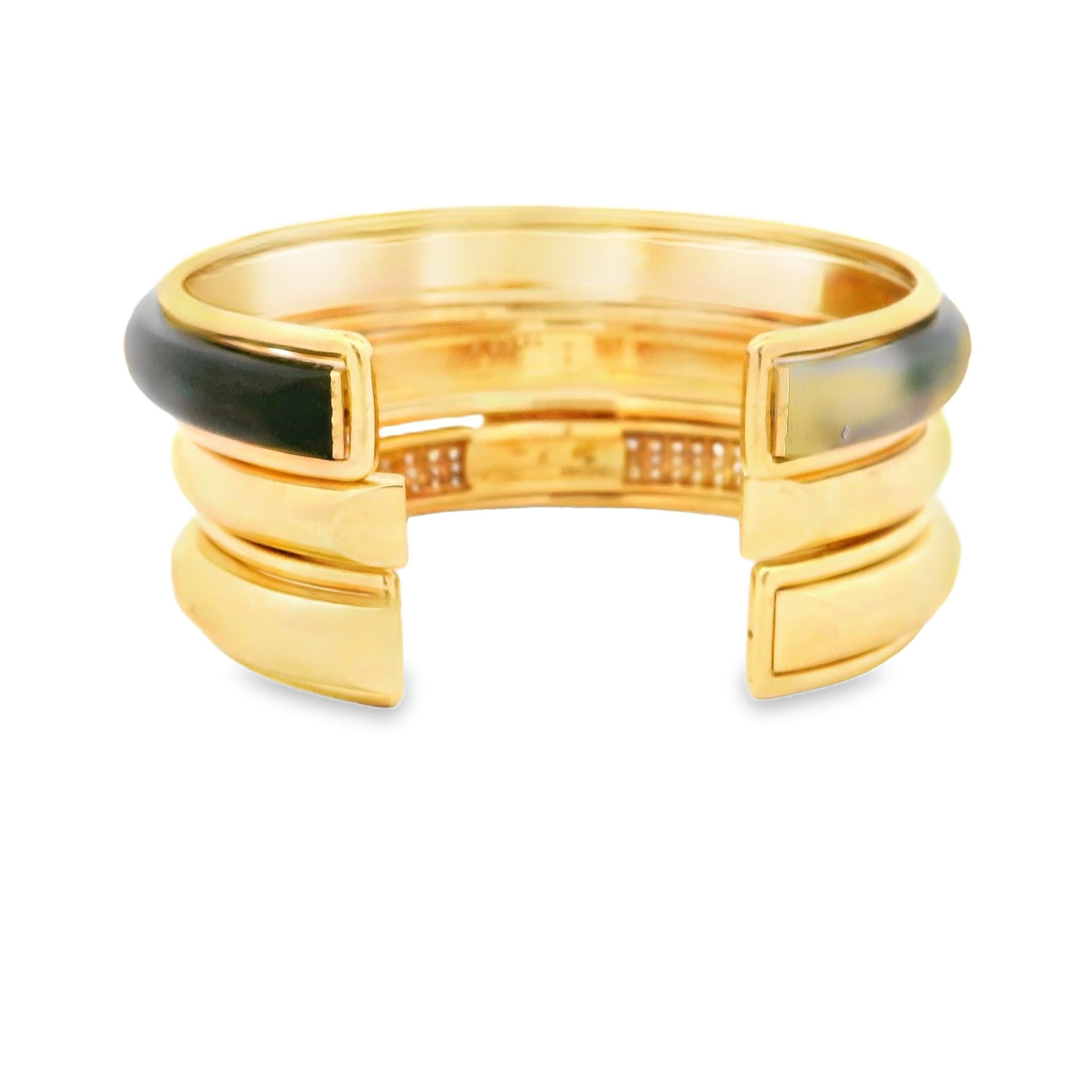 Boucheron Convertible Diamond, Lapis Lazuli and Wood Bangle & Earring Suite