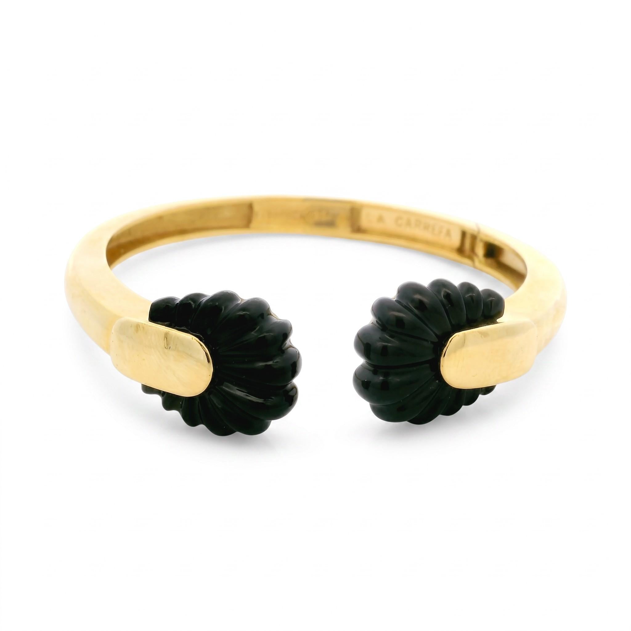 Cartier "Rush" Onyx and Gold Cuff Bracelet by Aldo Cipullo
