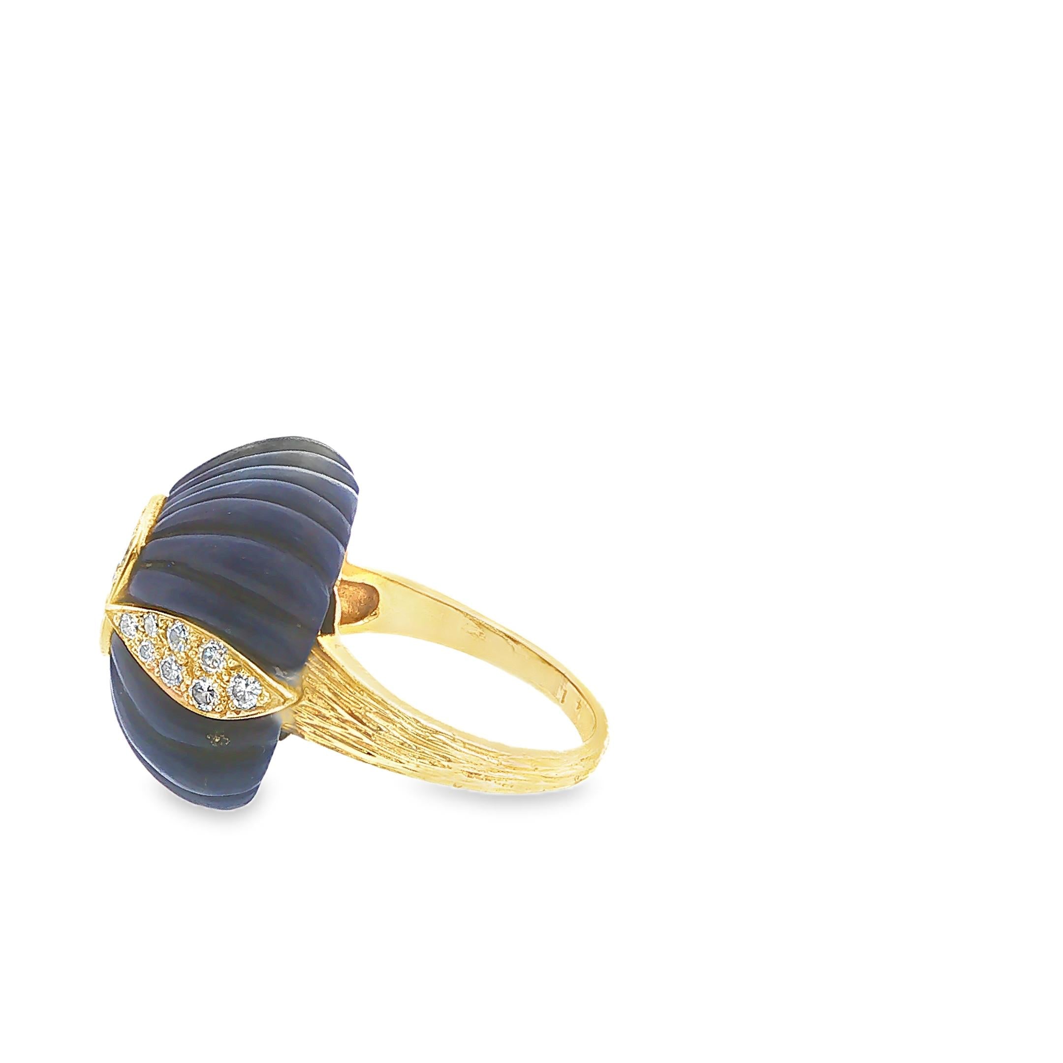 1970s Van Cleef & Arpels Lapis Lazuli and Diamond Ring