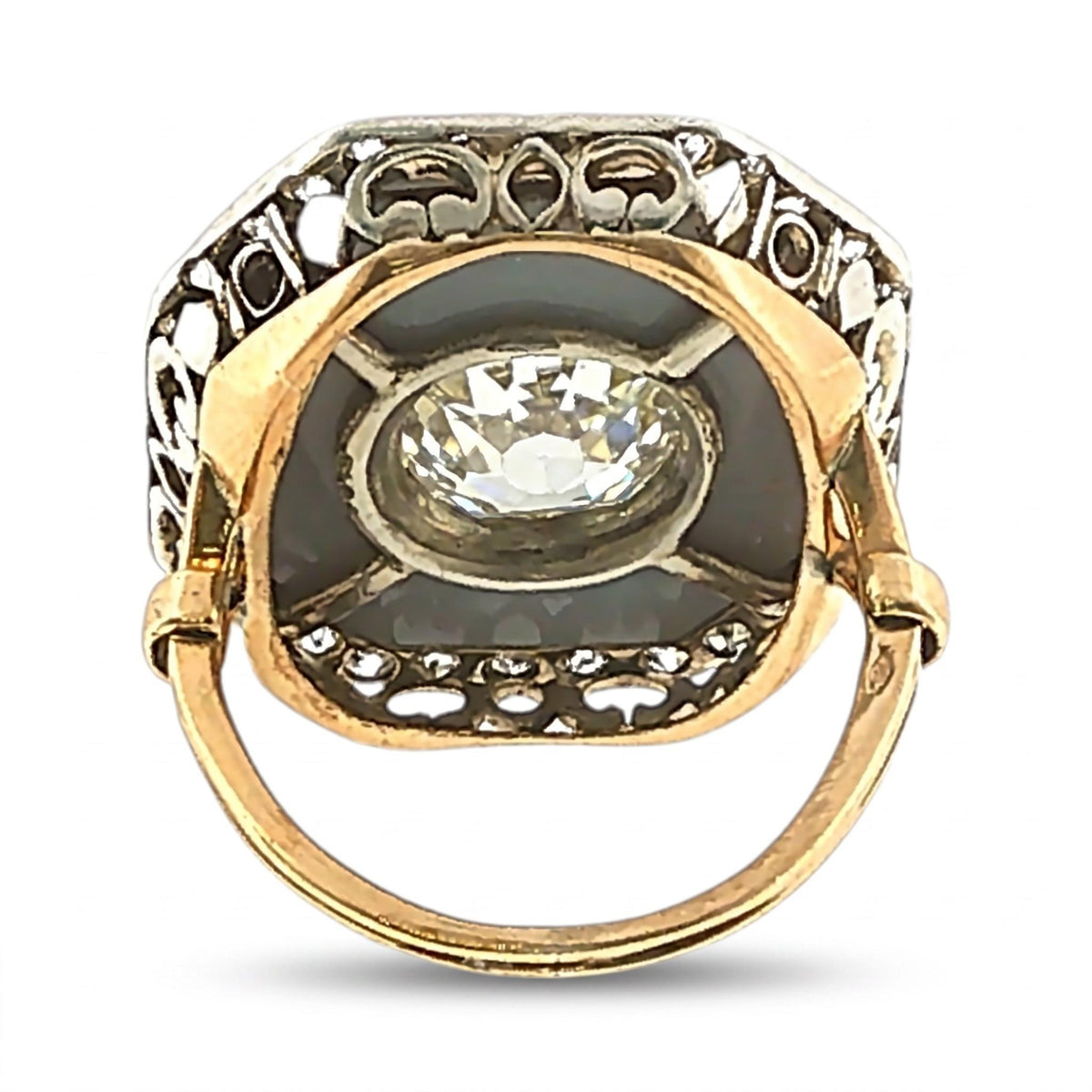 Belle Epoque Onyx and Diamond Ring