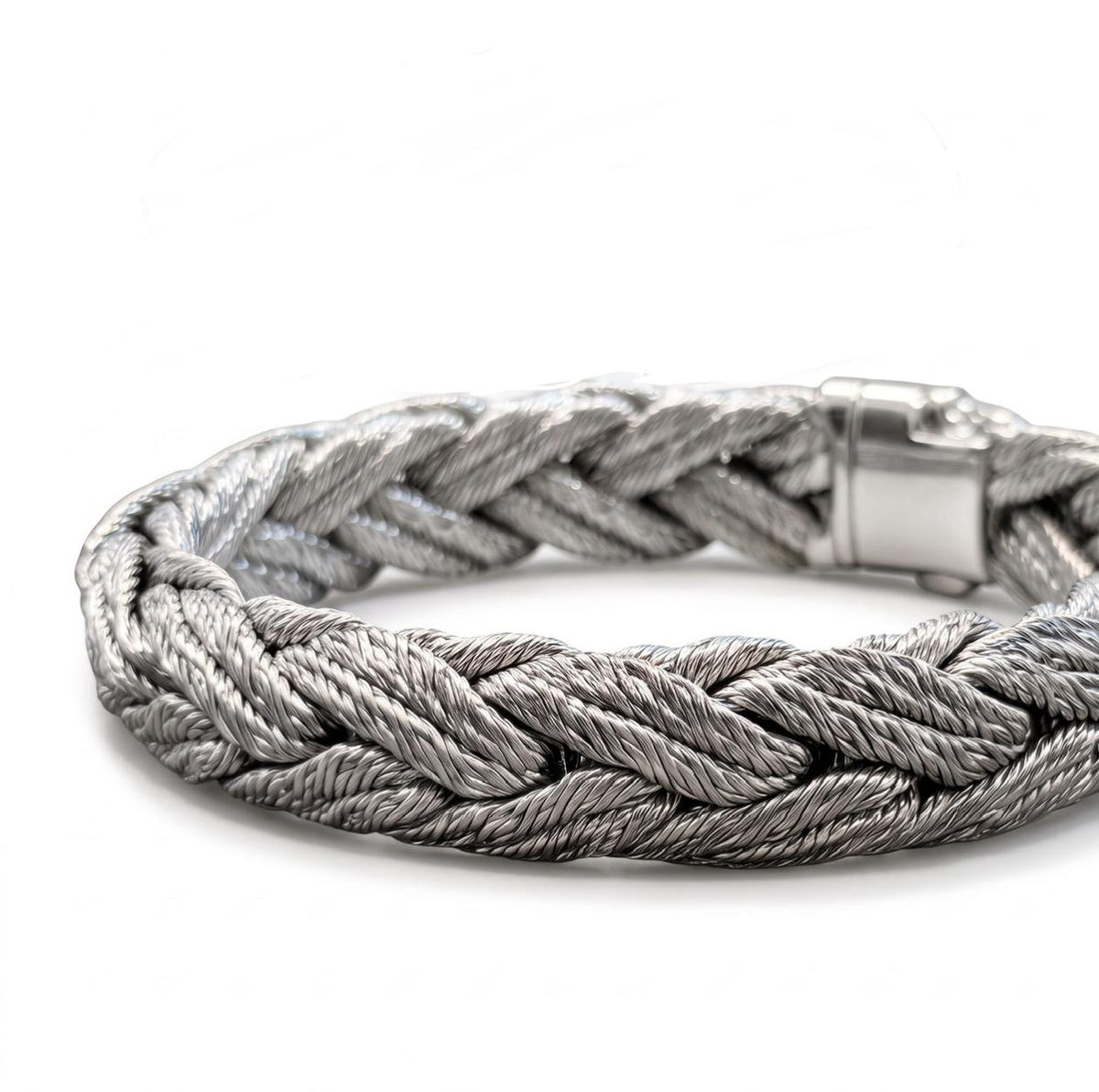 Georges Lenfant 18K White Gold Twisted Bracelet