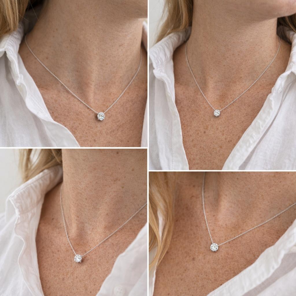 0.53 cts Lab Diamond Solitaire Pendant