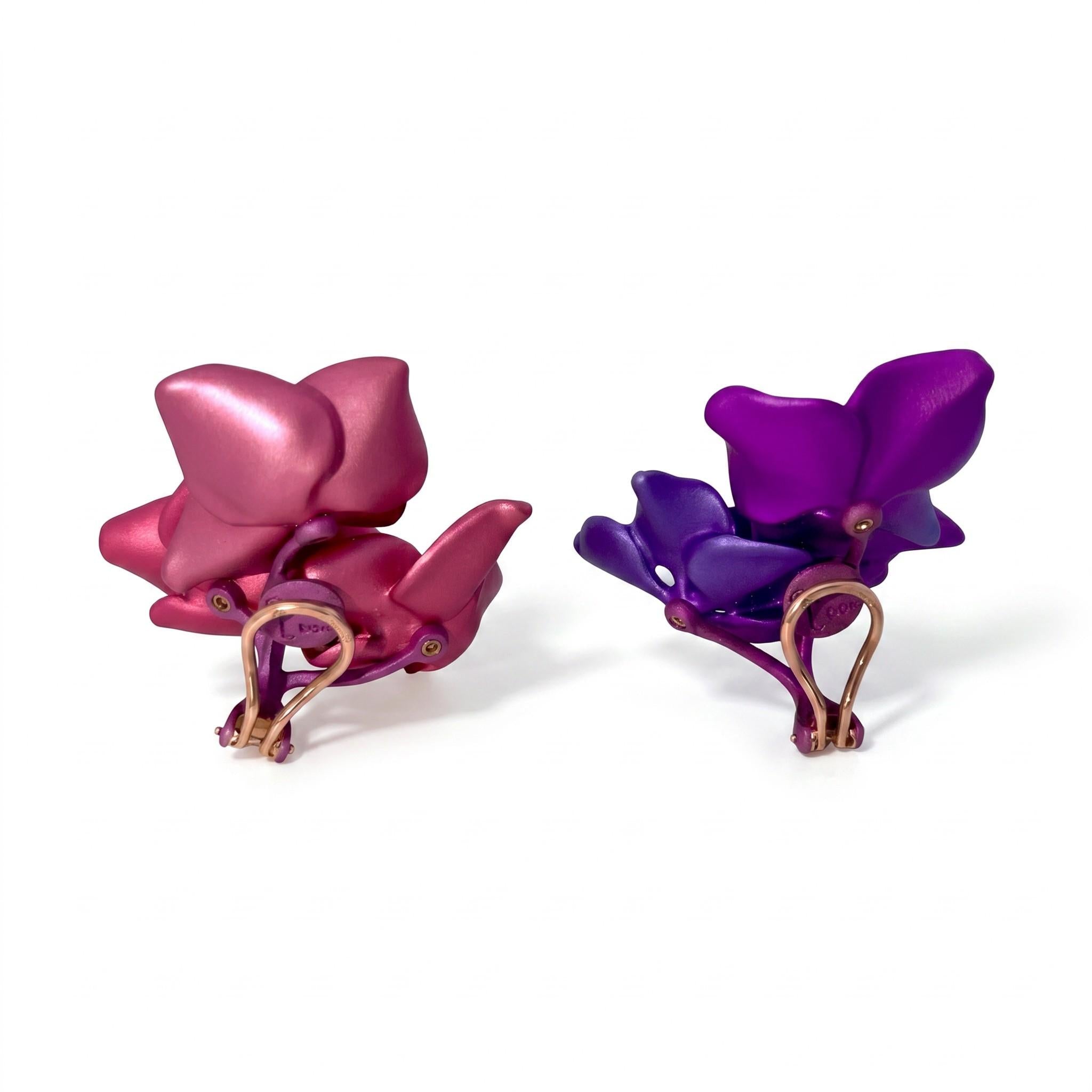 JAR Bicolor Aluminum Hydrangea Earrings