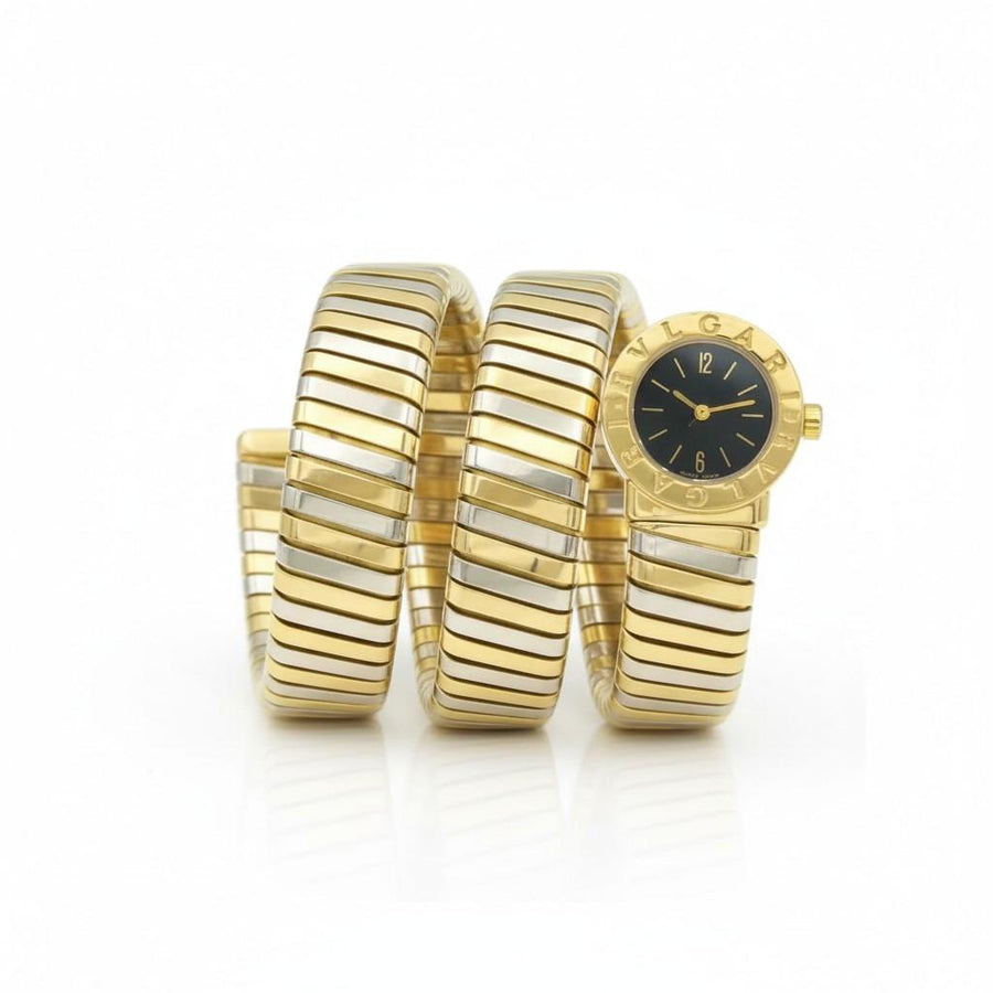 Bulgari Tubogas Wrap Watch in 18K Yellow and White Gold, 1980s