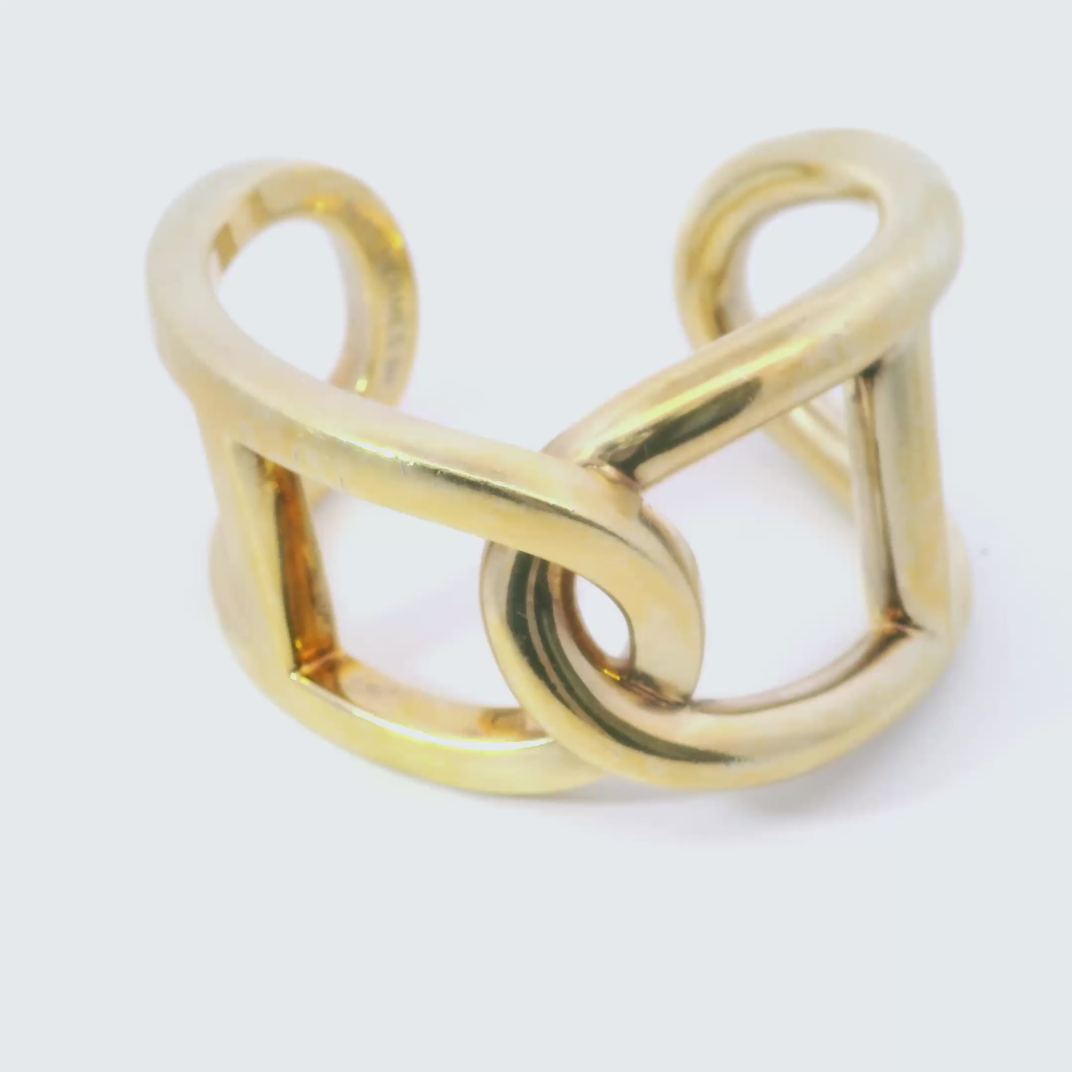 Silver Gold Plated Nautical Hermes Bangle