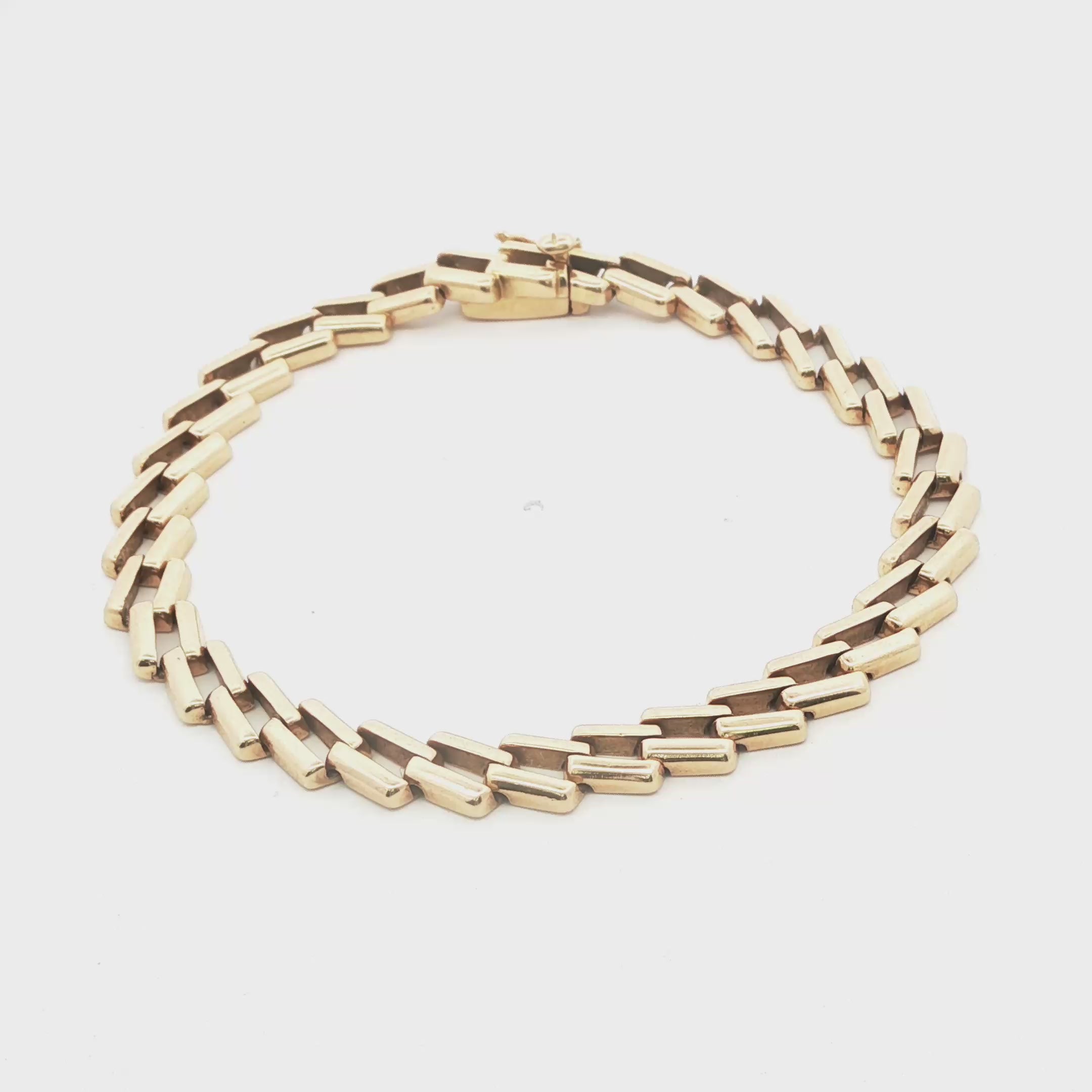 18K Yellow Gold Cartier 1970 Geometrical Bracelet 20.20 grs