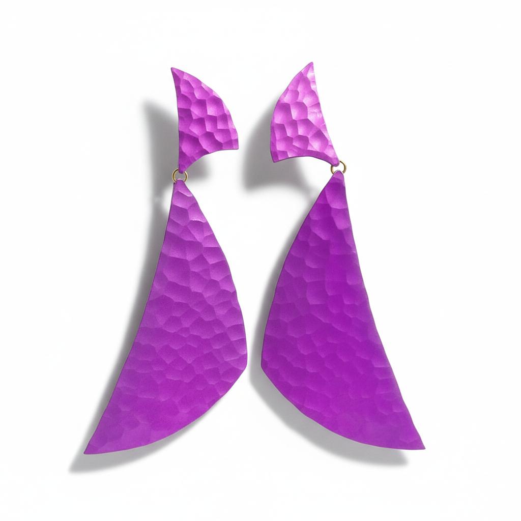 18k Gold and Aluminum Statement Earrings by JAR