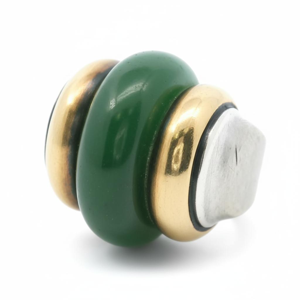 Puiforcat Jade and Silver Ring | Circa 1930s